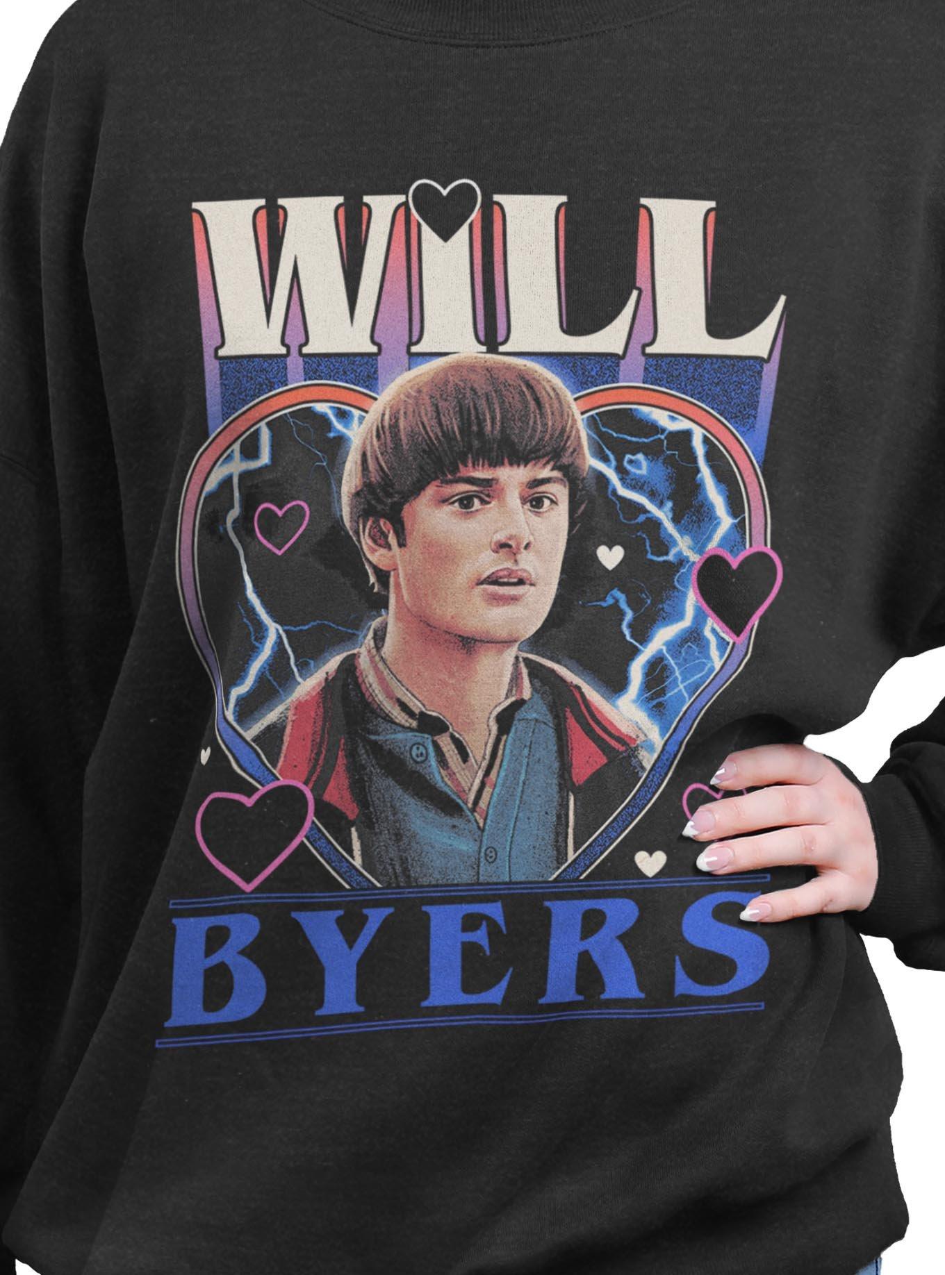 Stranger Things Willy Foreally Womens Oversized Sweatshirt, CHAR HTR, alternate - view 2