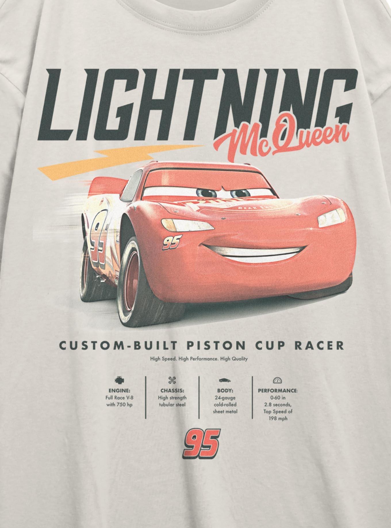 Disney Pixar Cars Lightning McQueen Stats Womens Oversized T-Shirt, , hi-res