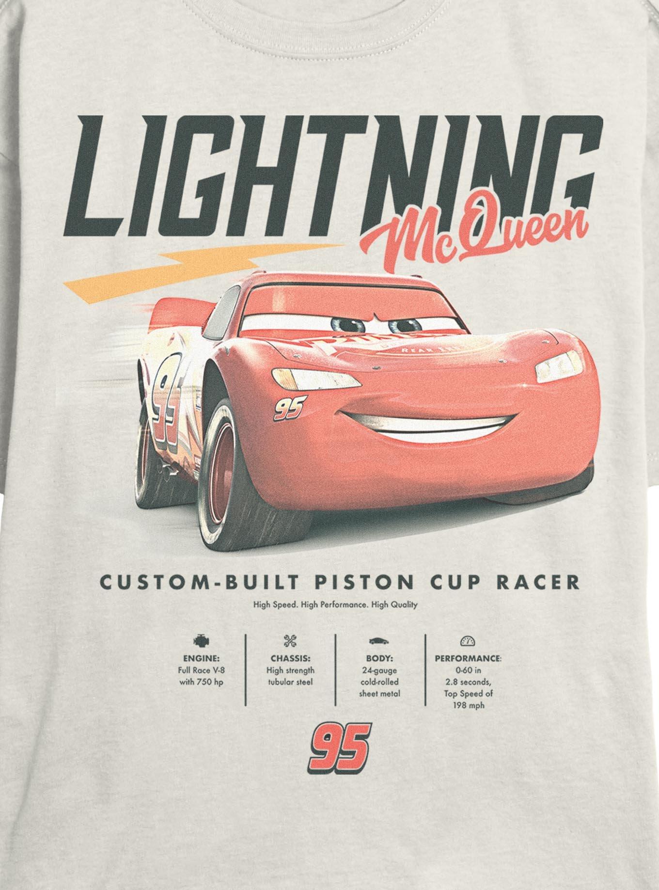 Disney Pixar Cars Lightning McQueen Stats Womens Skimmer Tee, , hi-res