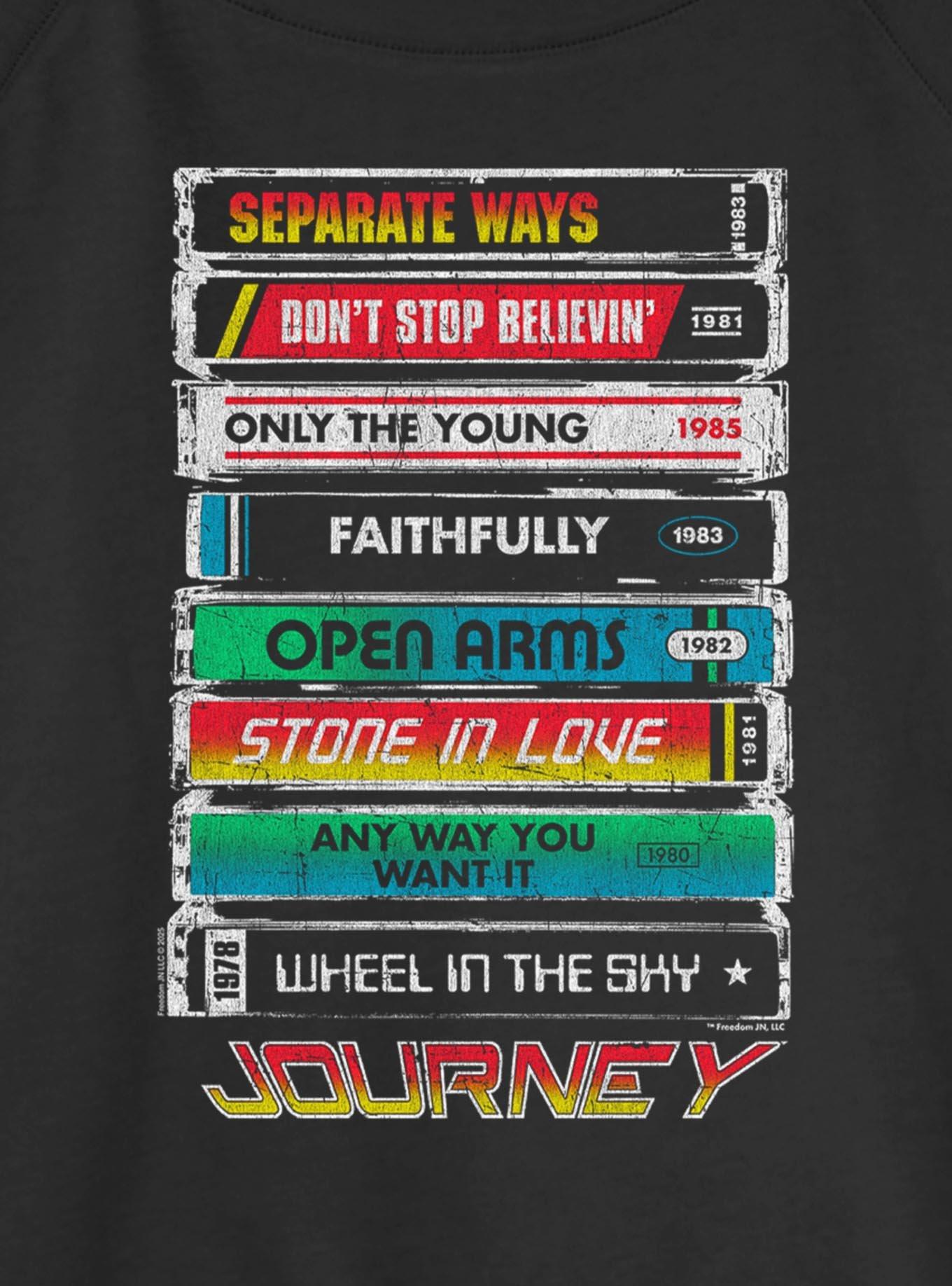 Journey Tape Deck Hits Womens Slouchy Sweatshirt