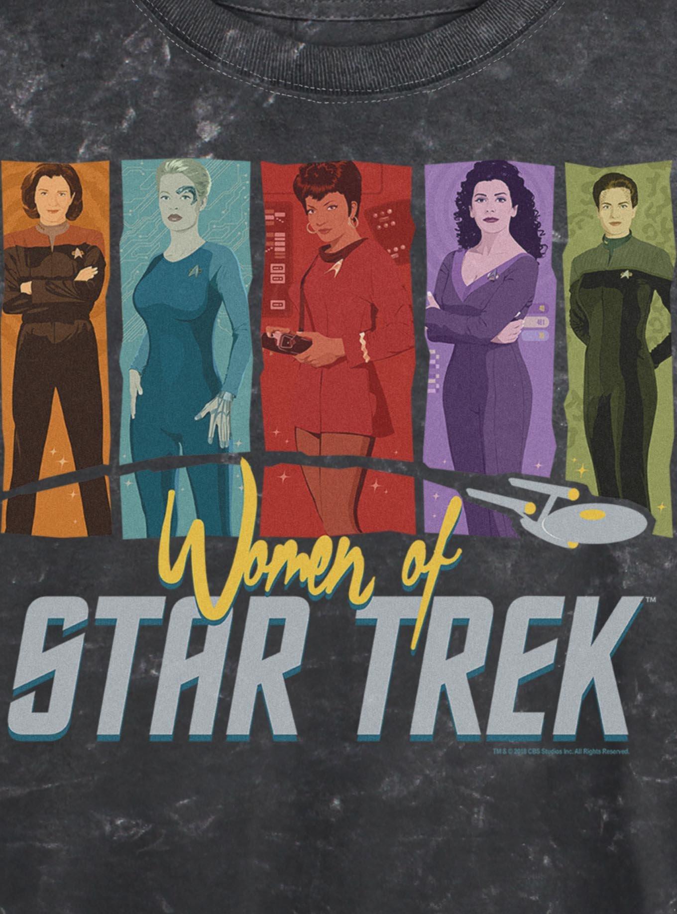 Star Trek Women Of Trek Mineral Wash Womens Crop T-Shirt, , hi-res