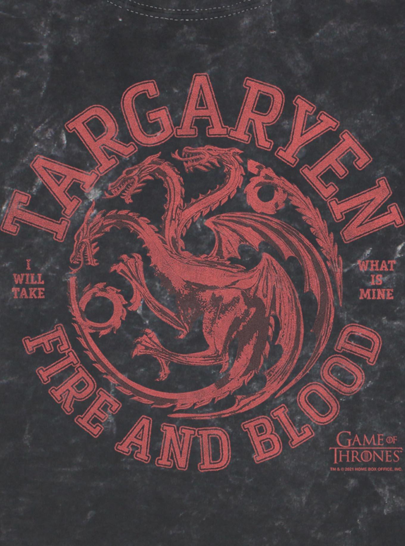 Game Of Thrones Collegiate Targaryen Mineral Wash T-Shirt