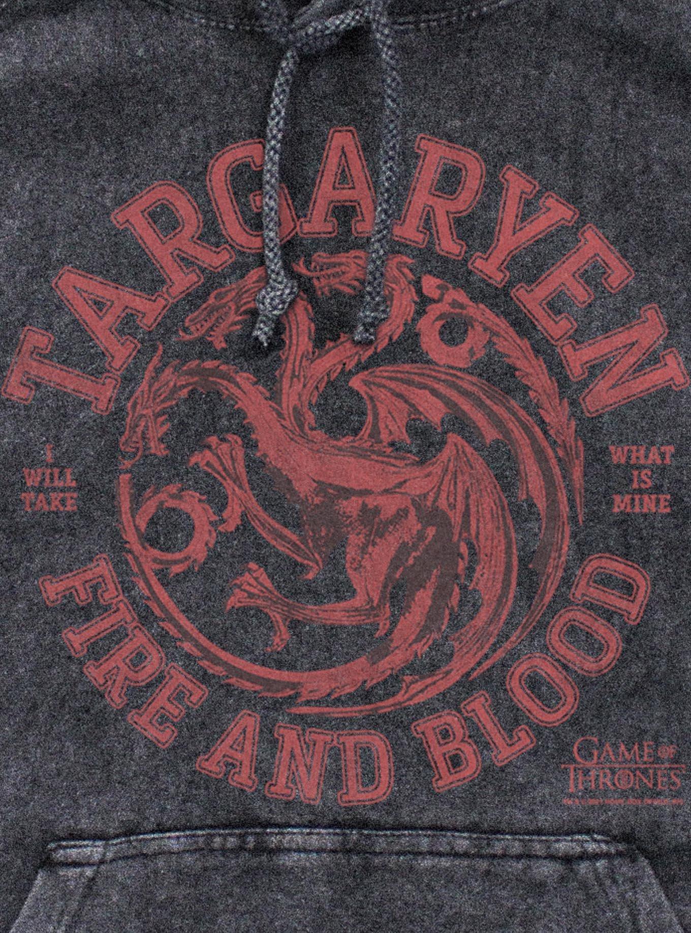 Game Of Thrones Collegiate Targaryen Mineral Wash Hoodie