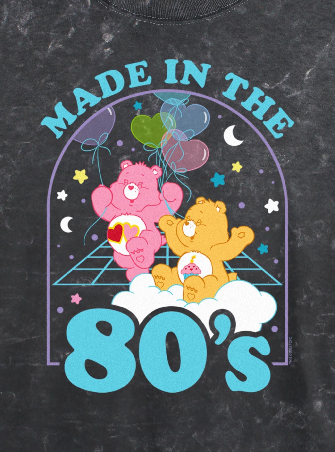 Care Bears Eighties Made Mineral Wash Womens Crop T-Shirt, , hi-res