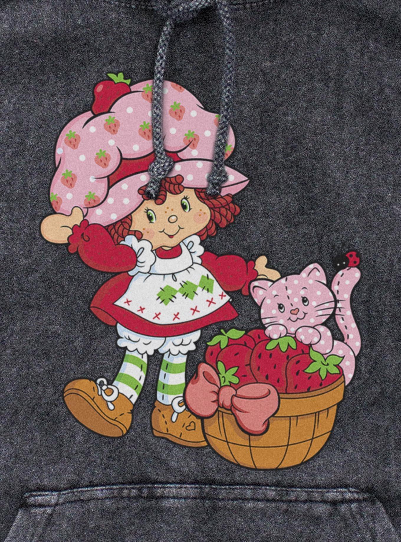 Strawberry Shortcake Custard Basket Mineral Wash Hoodie, , hi-res