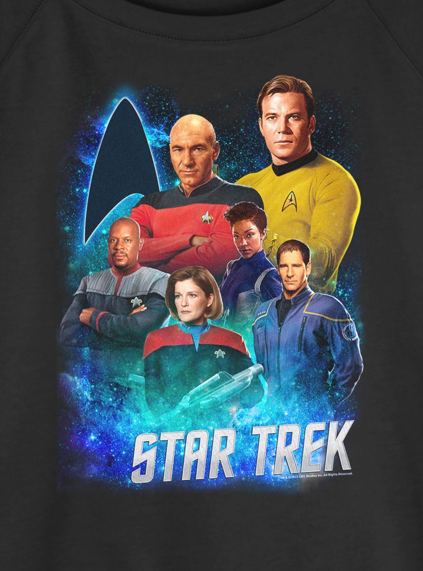 Star Trek Legendary Captains Womens Slouchy Sweatshirt