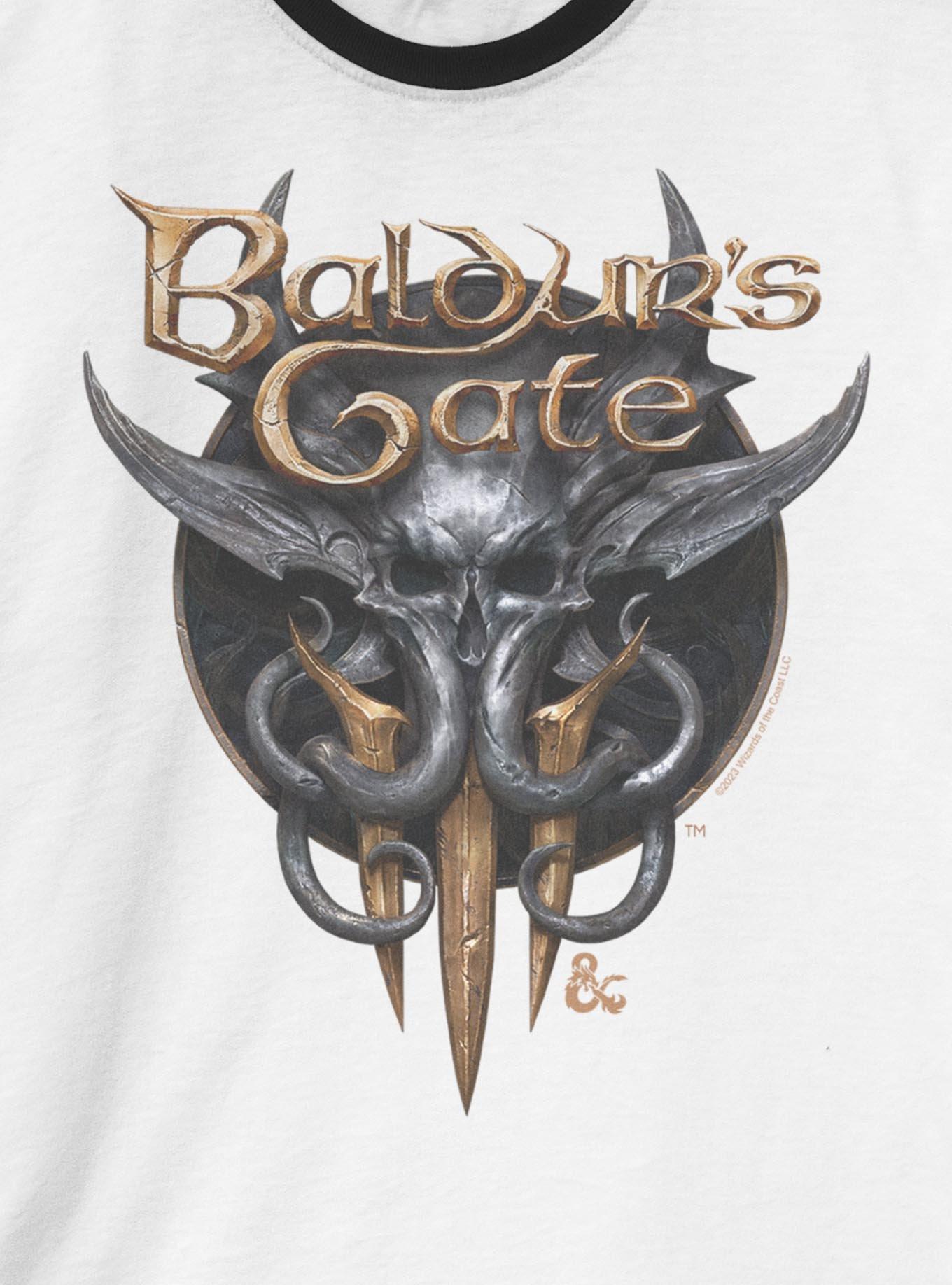 Dungeons & Dragons Logo Ringer T-Shirt, WHTBLK, alternate - view 2