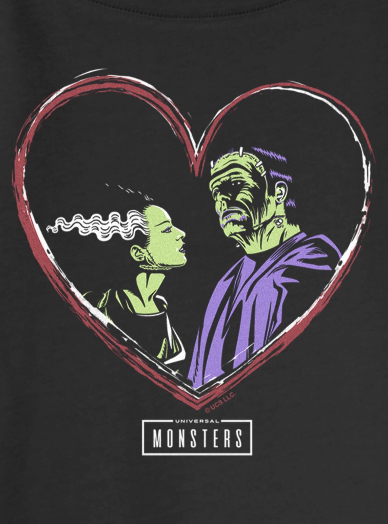 Universal Monsters Frankenstein & Bride Of Frankenstein Love Womens Slouchy Sweatshirt, , hi-res