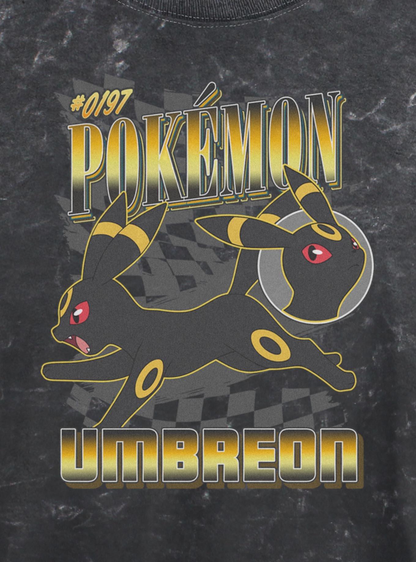Pokemon Umbreon Check Mineral Wash Womens Crop T-Shirt, , hi-res