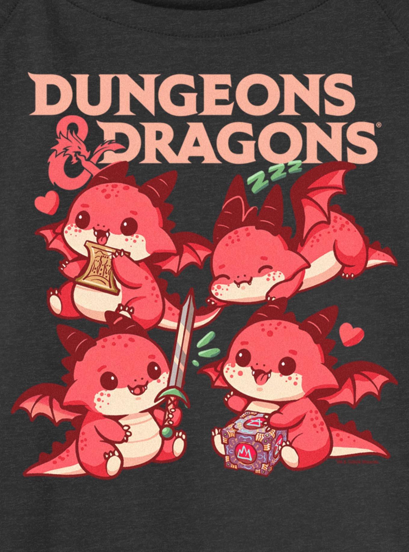 Dungeons & Dragons Dragon Cutes Womens Slouchy Sweatshirt
