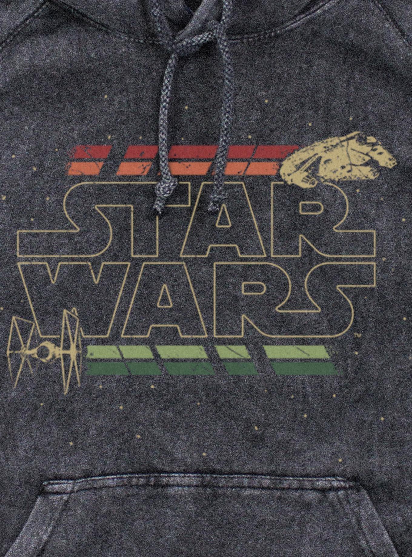 Disney Star Wars Retro Wars Mineral Wash Hoodie, , hi-res