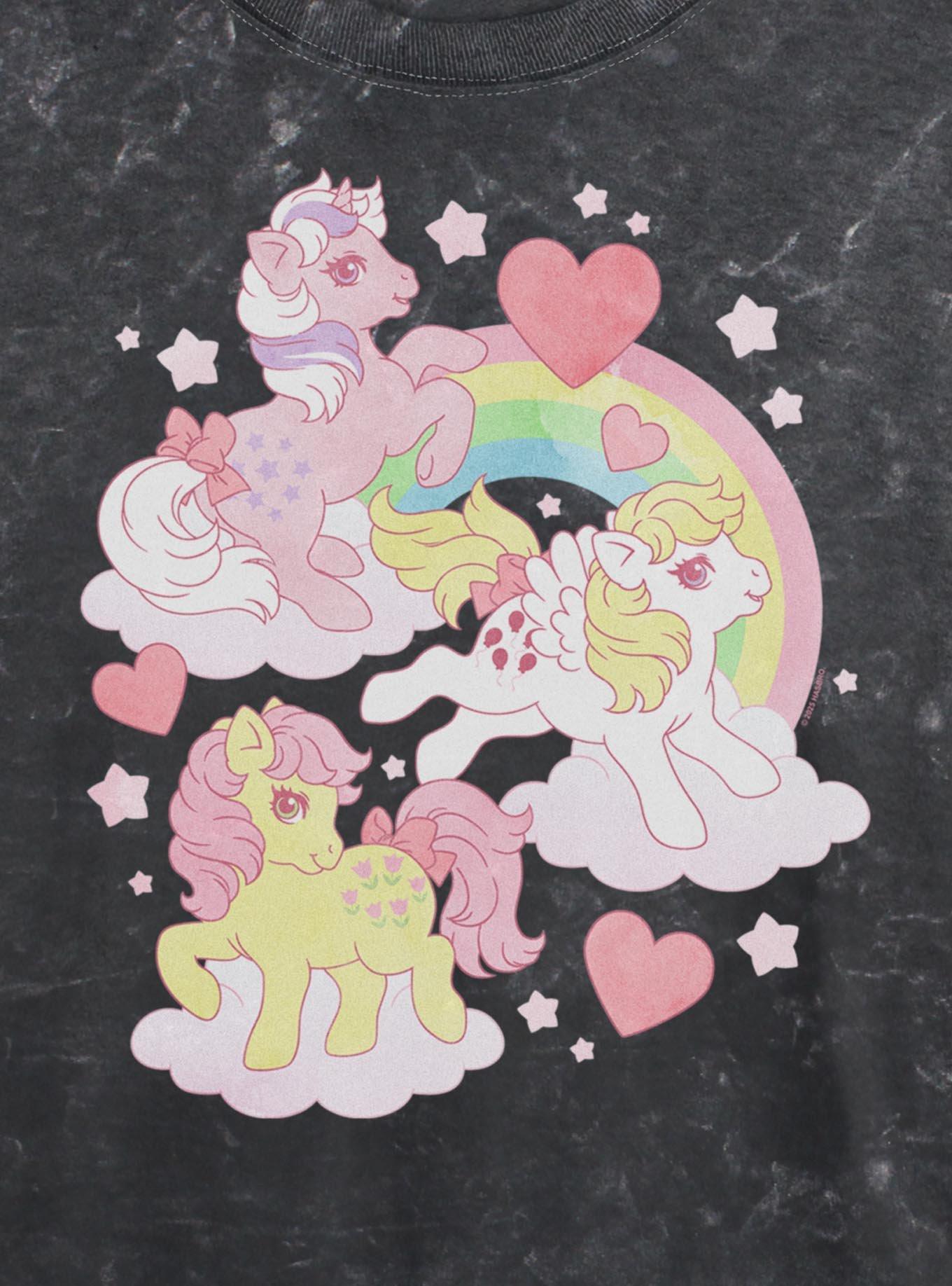 My Little Pony Pony Luv Mineral Wash Womens Crop T-Shirt, , hi-res