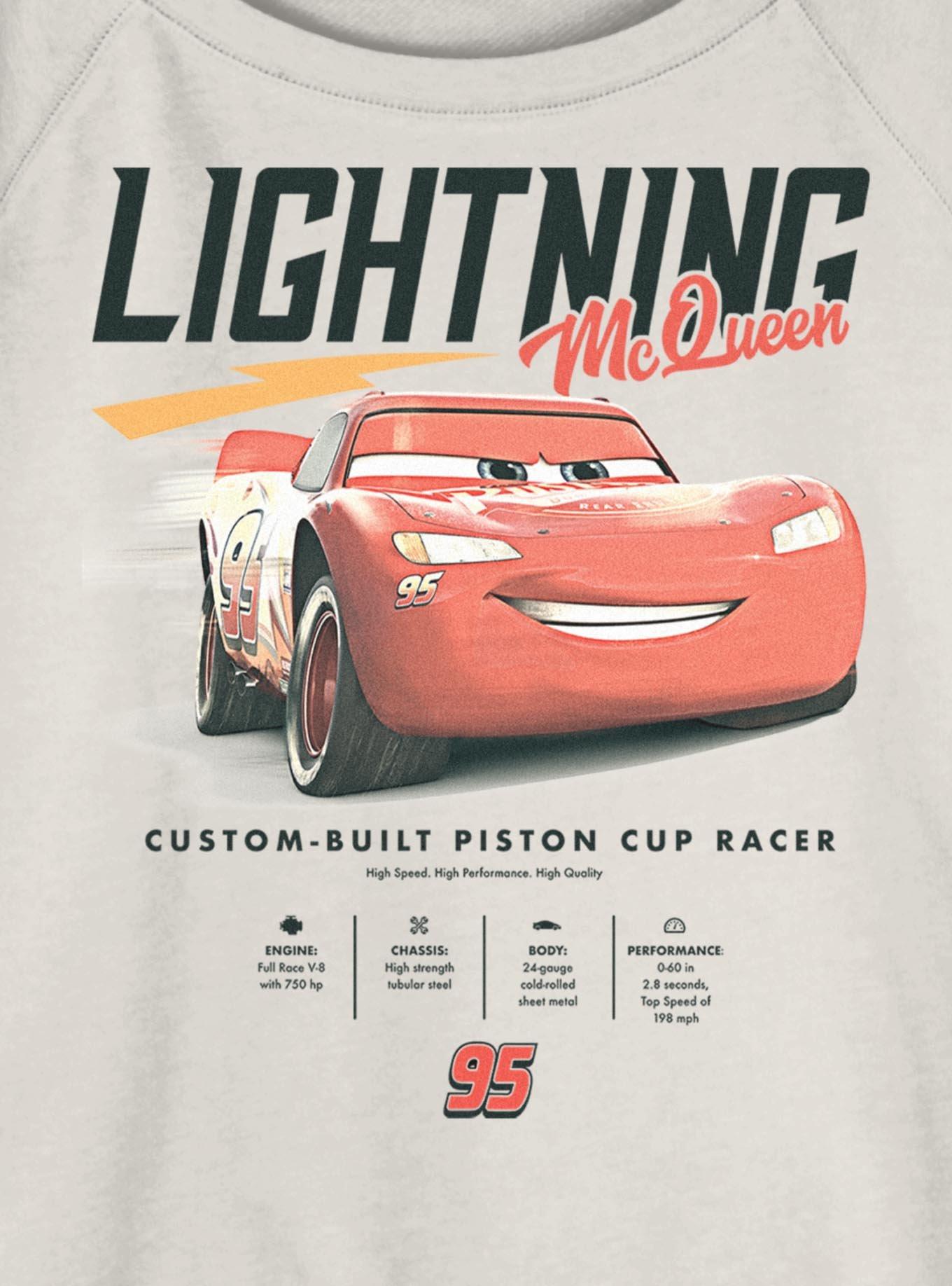 Disney Pixar Cars Lightning McQueen Stats Womens Slouchy Sweatshirt, , hi-res