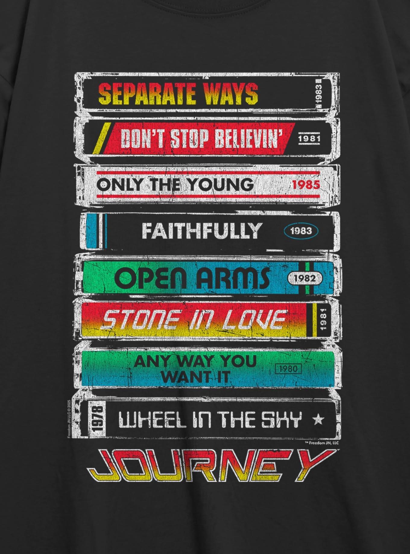 Journey Tape Deck Hits Womens Oversized T-Shirt