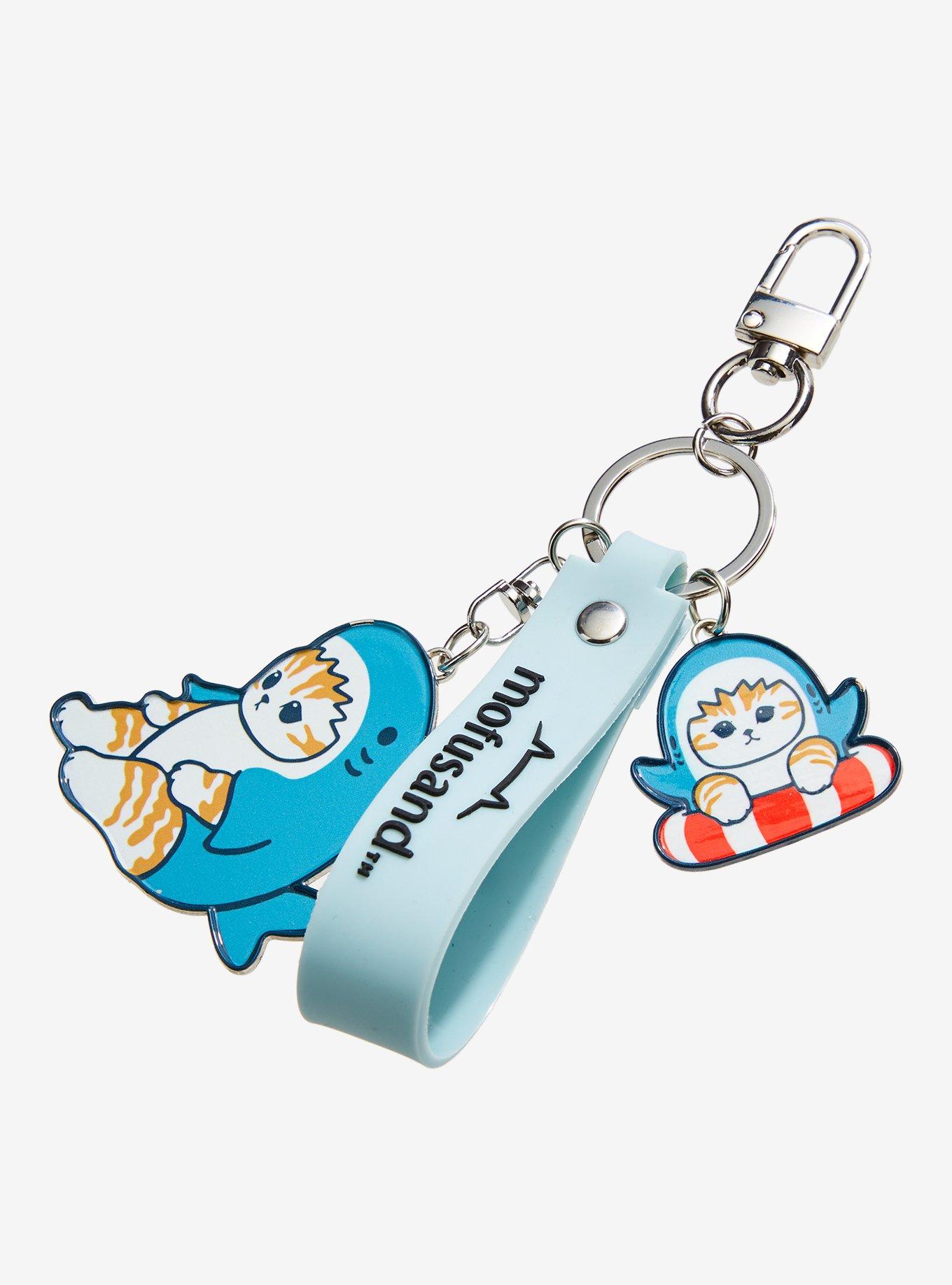 Mofusand Shark Cat Multi-Charm Keychain, , alternate - view 2