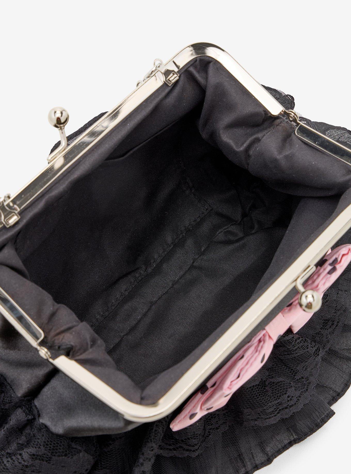 Sweet Society Pink Bow Ruffle Handbag, , alternate - view 4