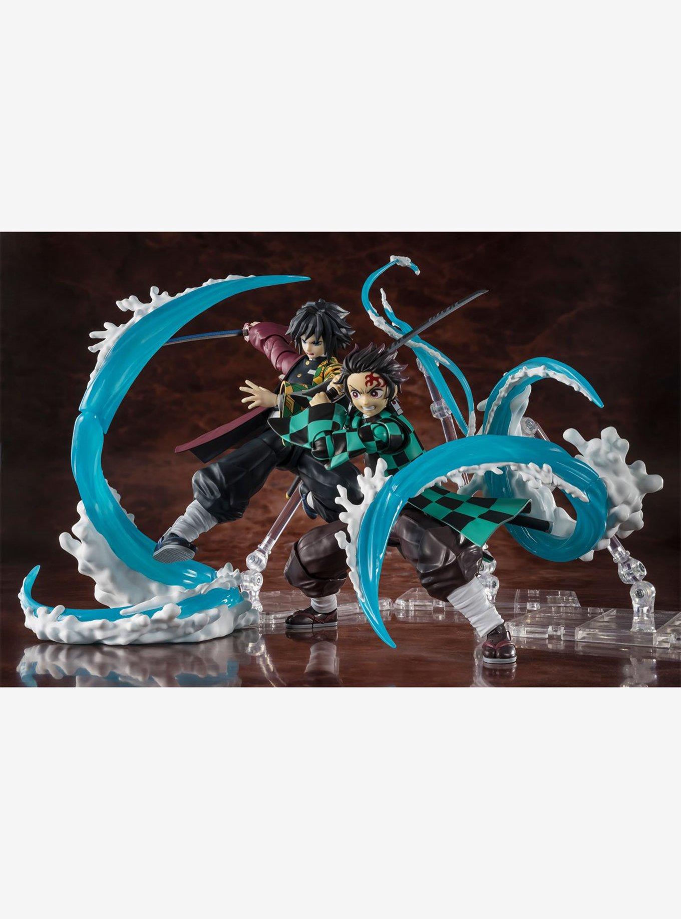 Bandai Namco Demon Slayer: Kimetsu no Yaiba S.H.Figuarts Tanjiro Kamado & Giyu Tomioka Water Breathing Effect Parts Set, , alternate - view 3