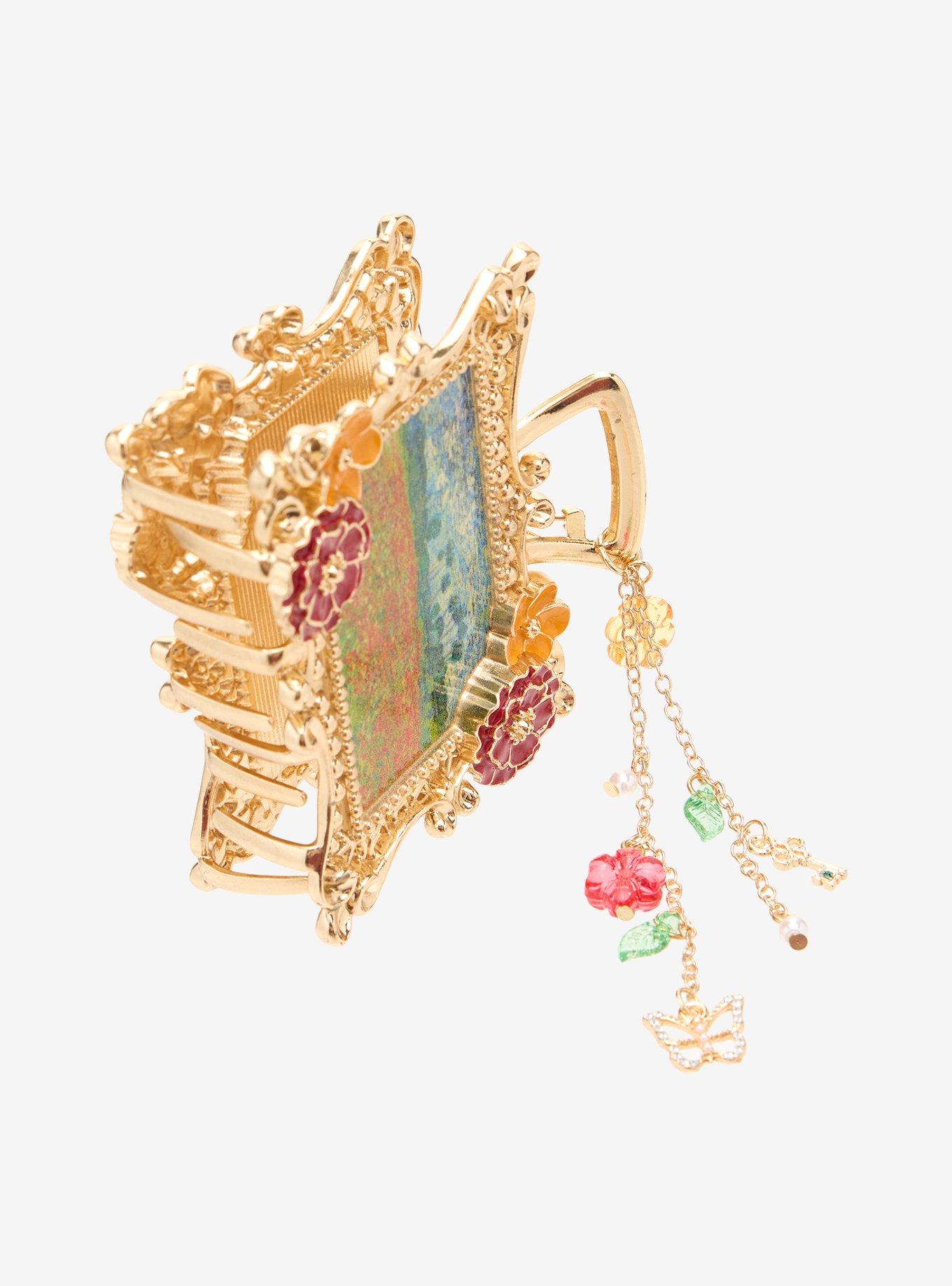 Thorn & Fable Van Gogh Flower Claw Hair Clip, , alternate - view 4