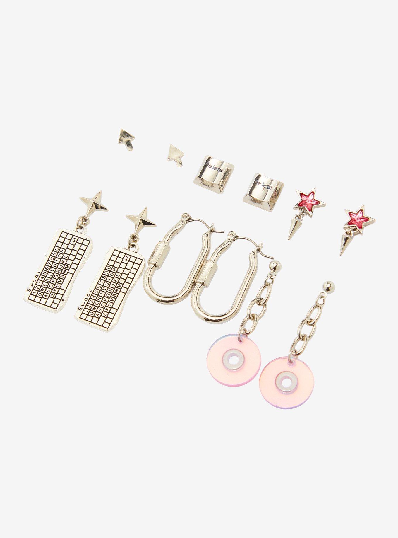 Social Collision Keyboard CD Earring Set, , alternate - view 3