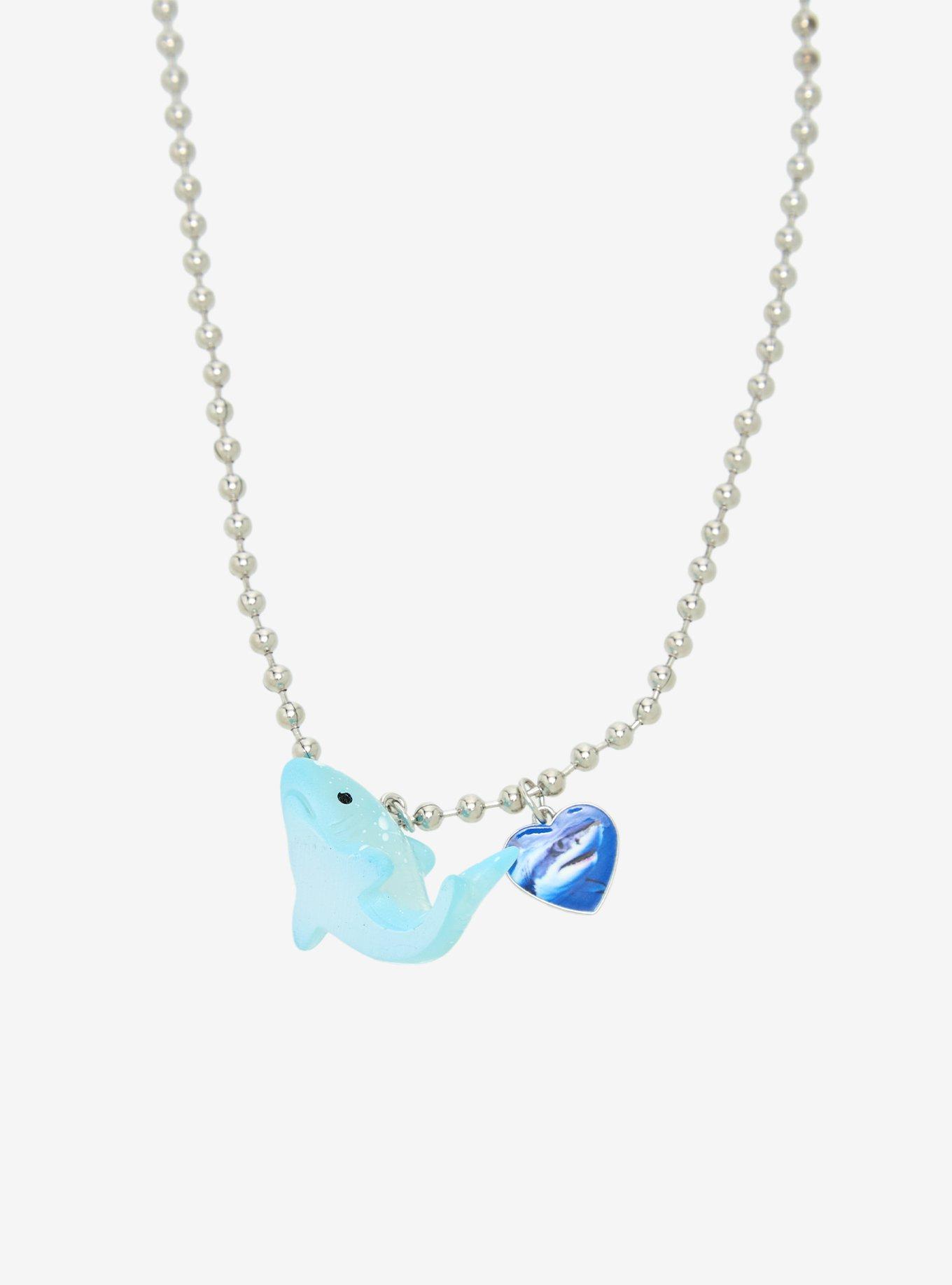 Sweet Society Shark Pendants Ball Chain Necklace, , alternate - view 3