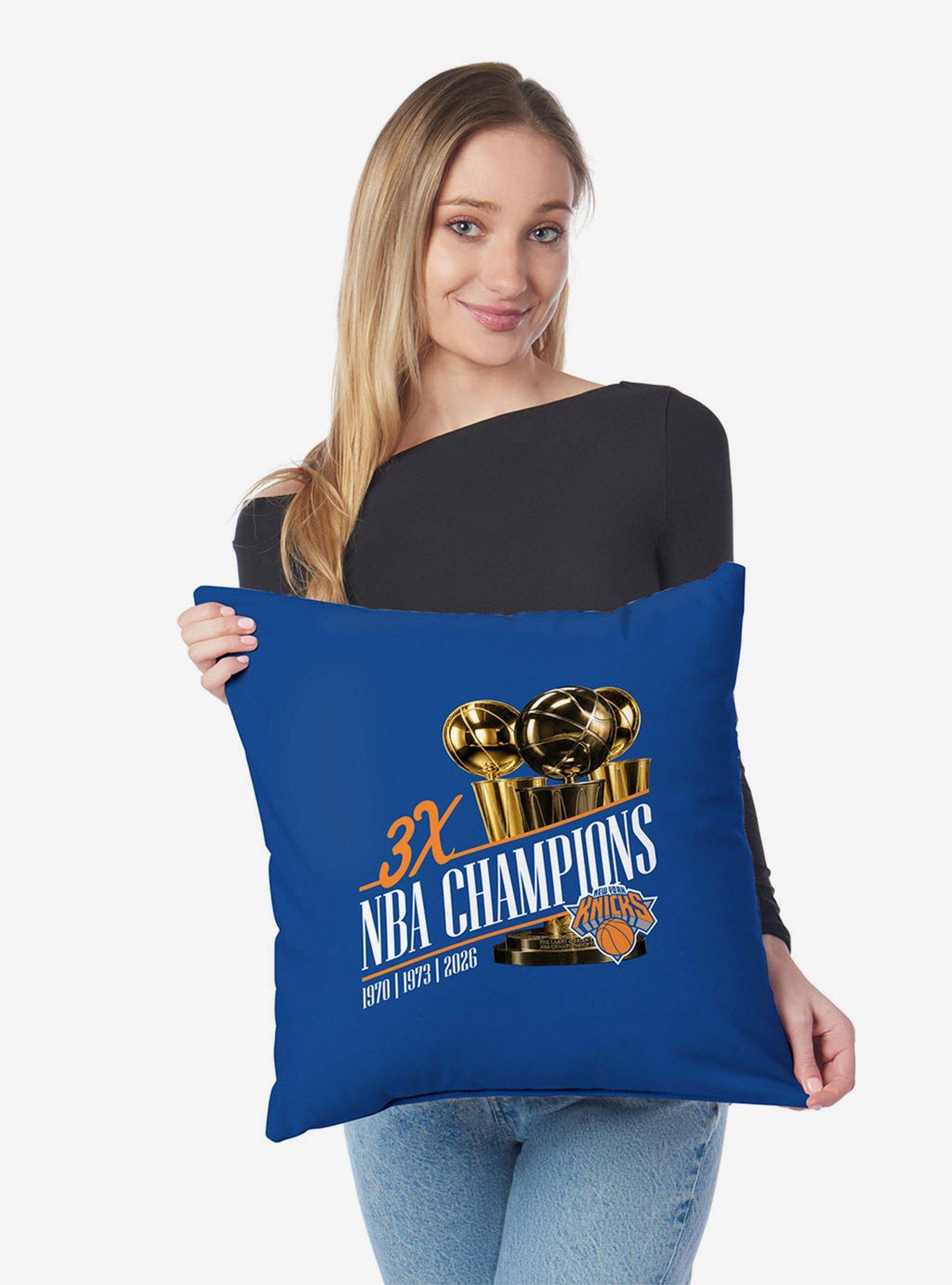 New York Knicks 2026 NBA Multi-Champs Legacy Throw Pillow, , hi-res