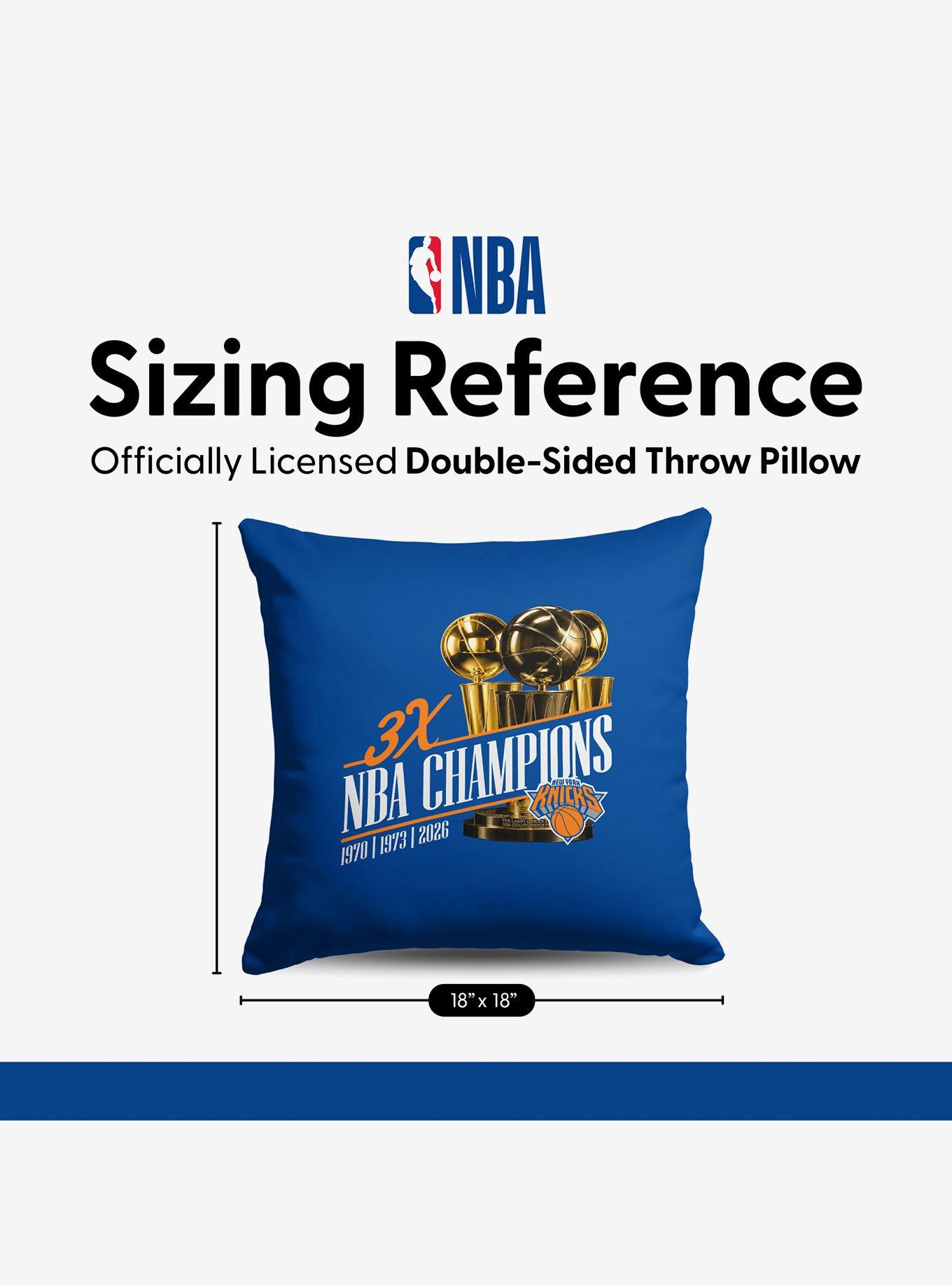 New York Knicks 2026 NBA Multi-Champs Legacy Throw Pillow, , alternate - view 5