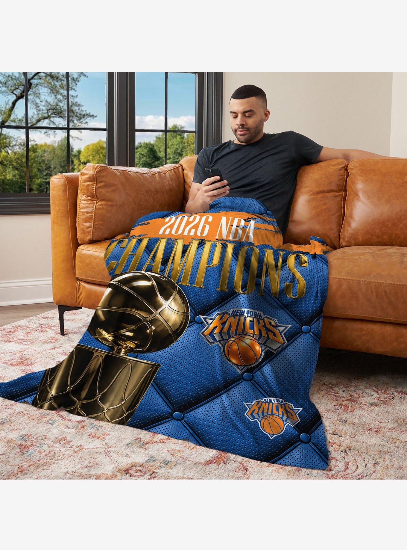 New York Knicks 2026 NBA Champions Noble Silk Touch Throw Blanket, , alternate - view 3