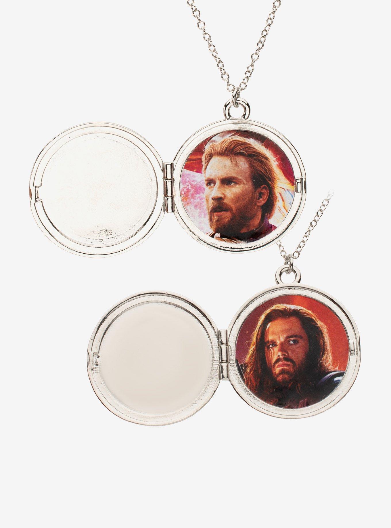 Marvel Captain America & Bucky Locket Best Friend Necklace Set, , alternate - view 3