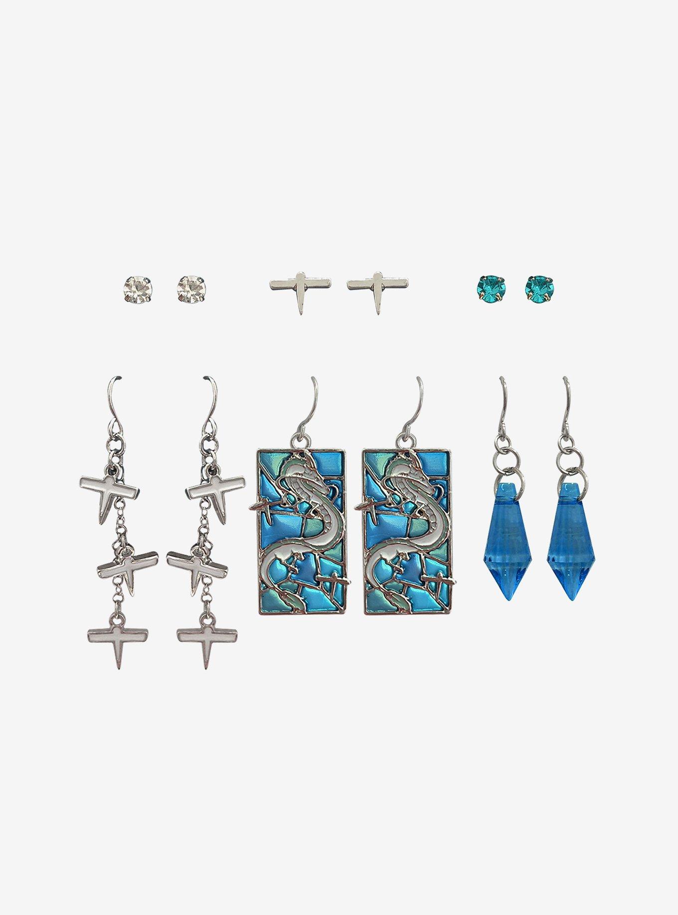 Studio Ghibli&reg; Spirited Away Haku Stained Glass Earring Set, , alternate - view 2