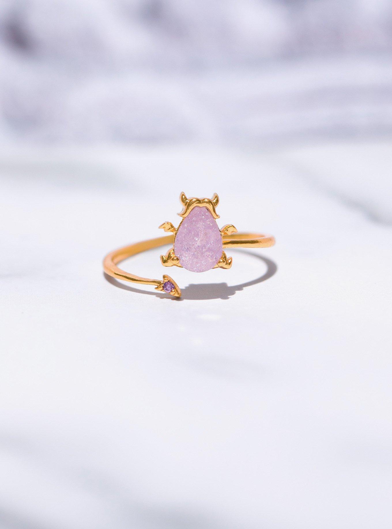 Girls Crew Disney Hercules Pain Adjustable Gold Ring &mdash; BoxLunch Exclusive, , alternate - view 3