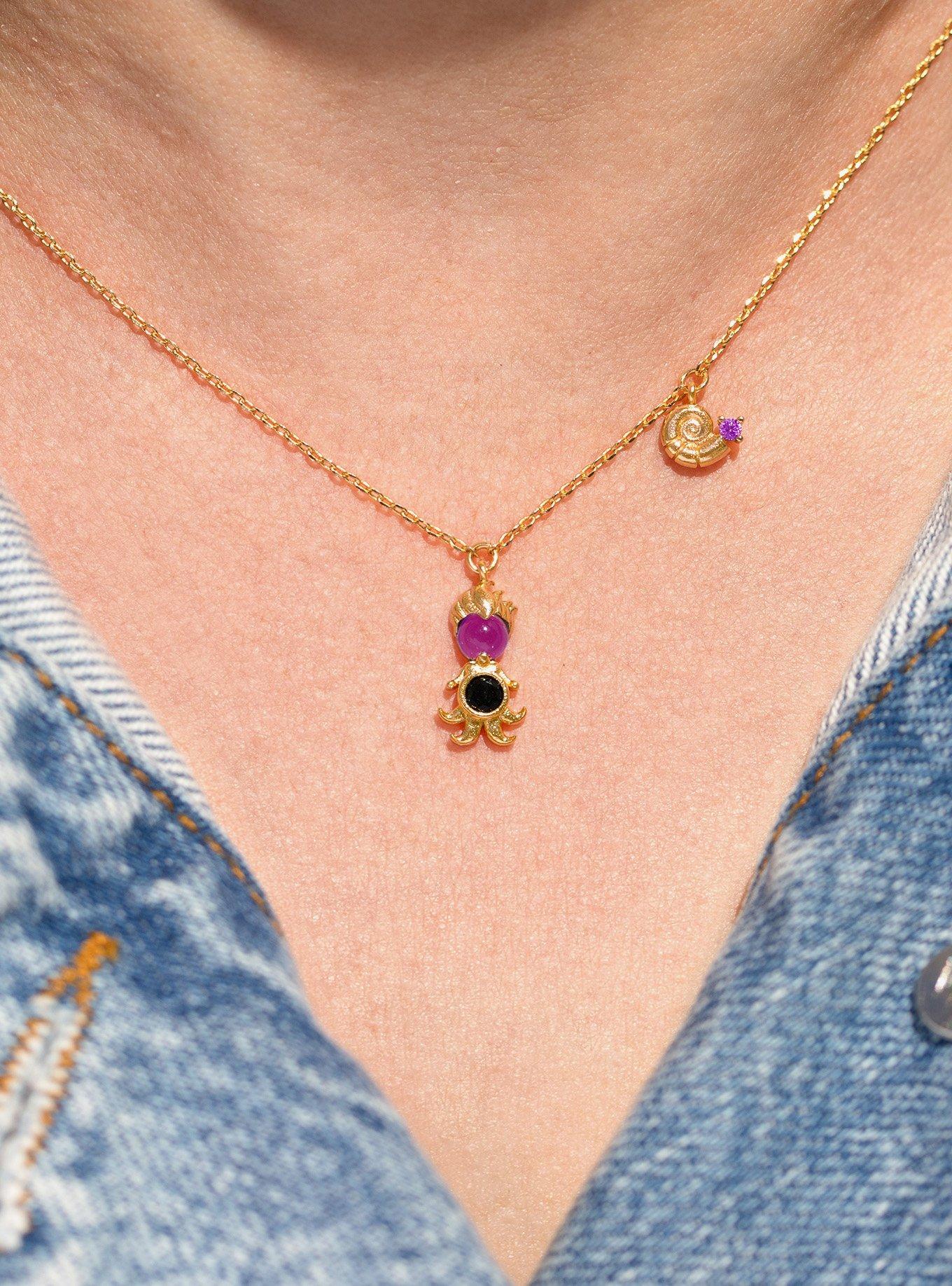 Girls Crew Disney The Little Mermaid Ursula Gold Necklace &mdash; BoxLunch Exclusive, , alternate - view 4