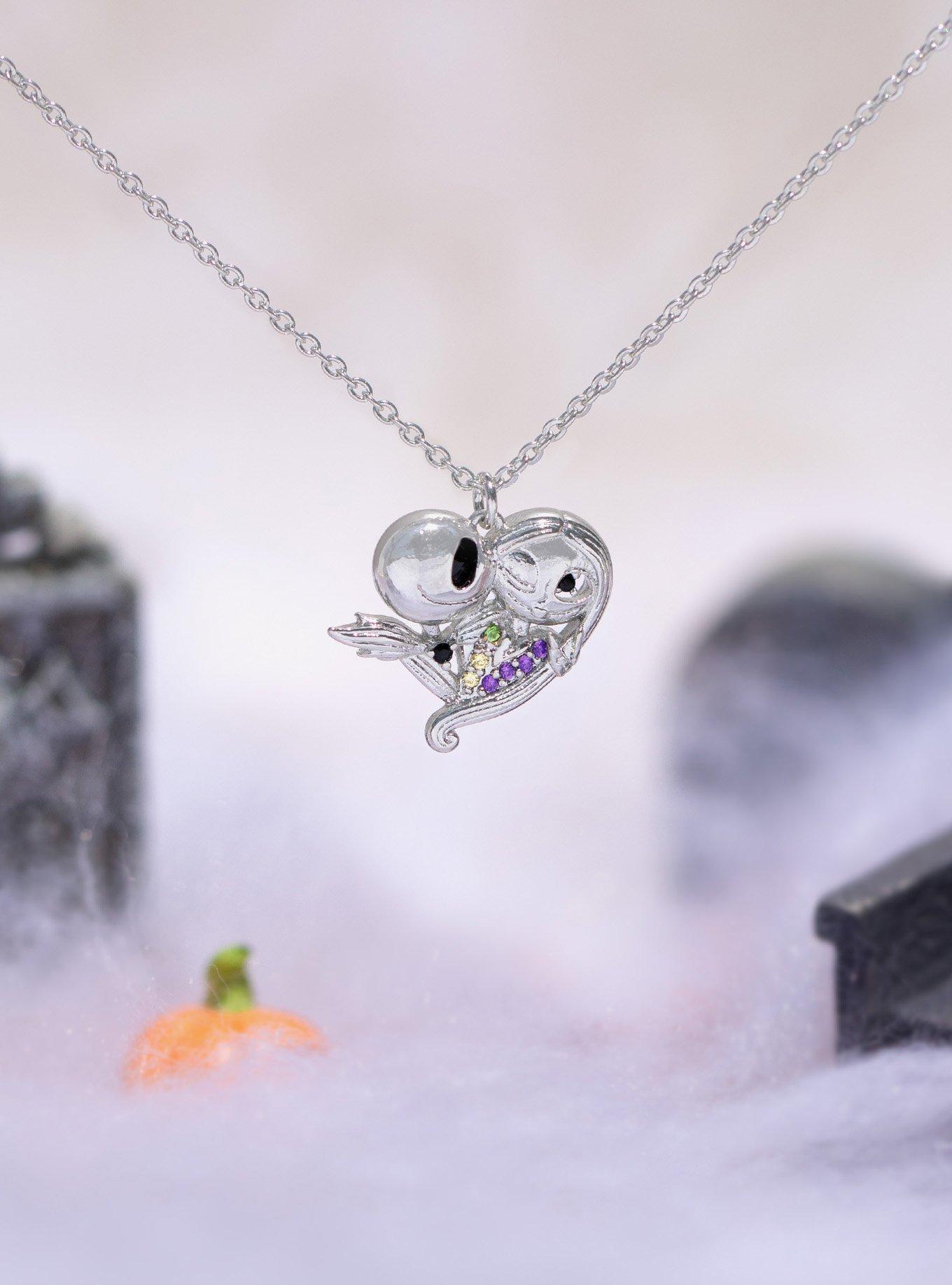 Girls Crew Disney The Nightmare Before Christmas Jack & Sally Necklace &mdash; BoxLunch Exclusive, , alternate - view 3