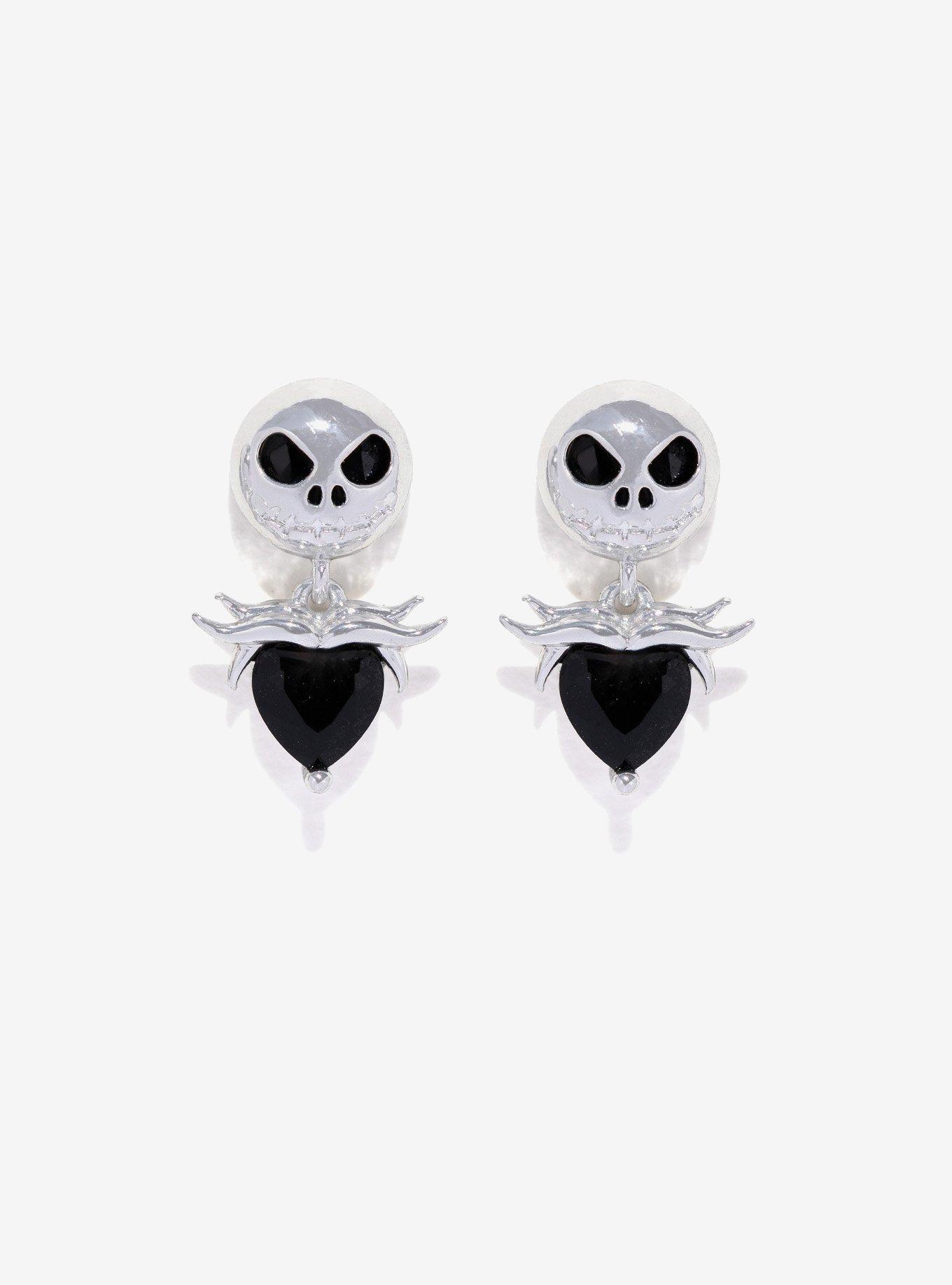 Girls Crew Disney The Nightmare Before Christmas Jack Skellington Stud Earrings &mdash; BoxLunch Exclusive, , alternate - view 3