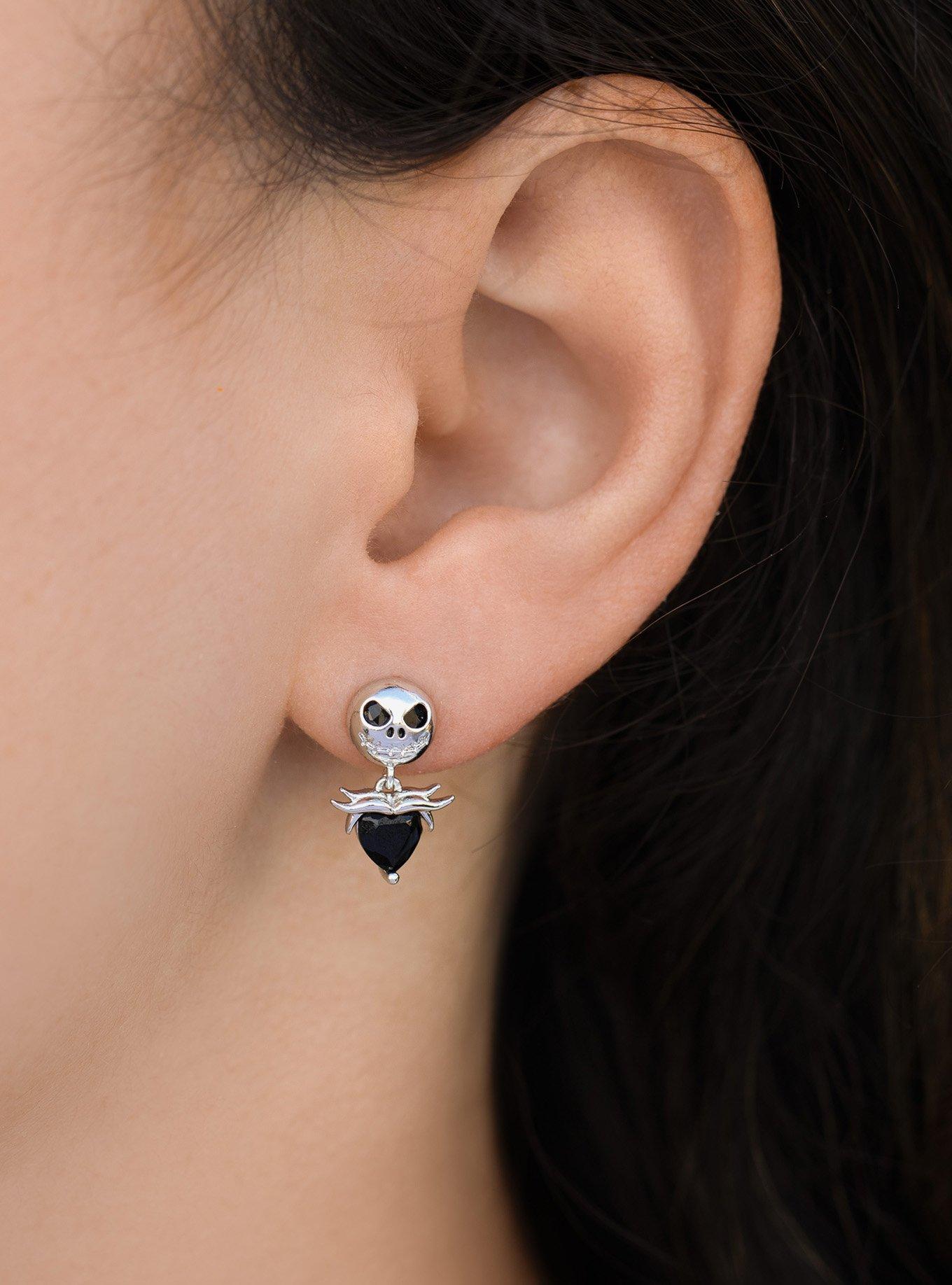 Girls Crew Disney The Nightmare Before Christmas Jack Skellington Stud Earrings &mdash; BoxLunch Exclusive, , alternate - view 5