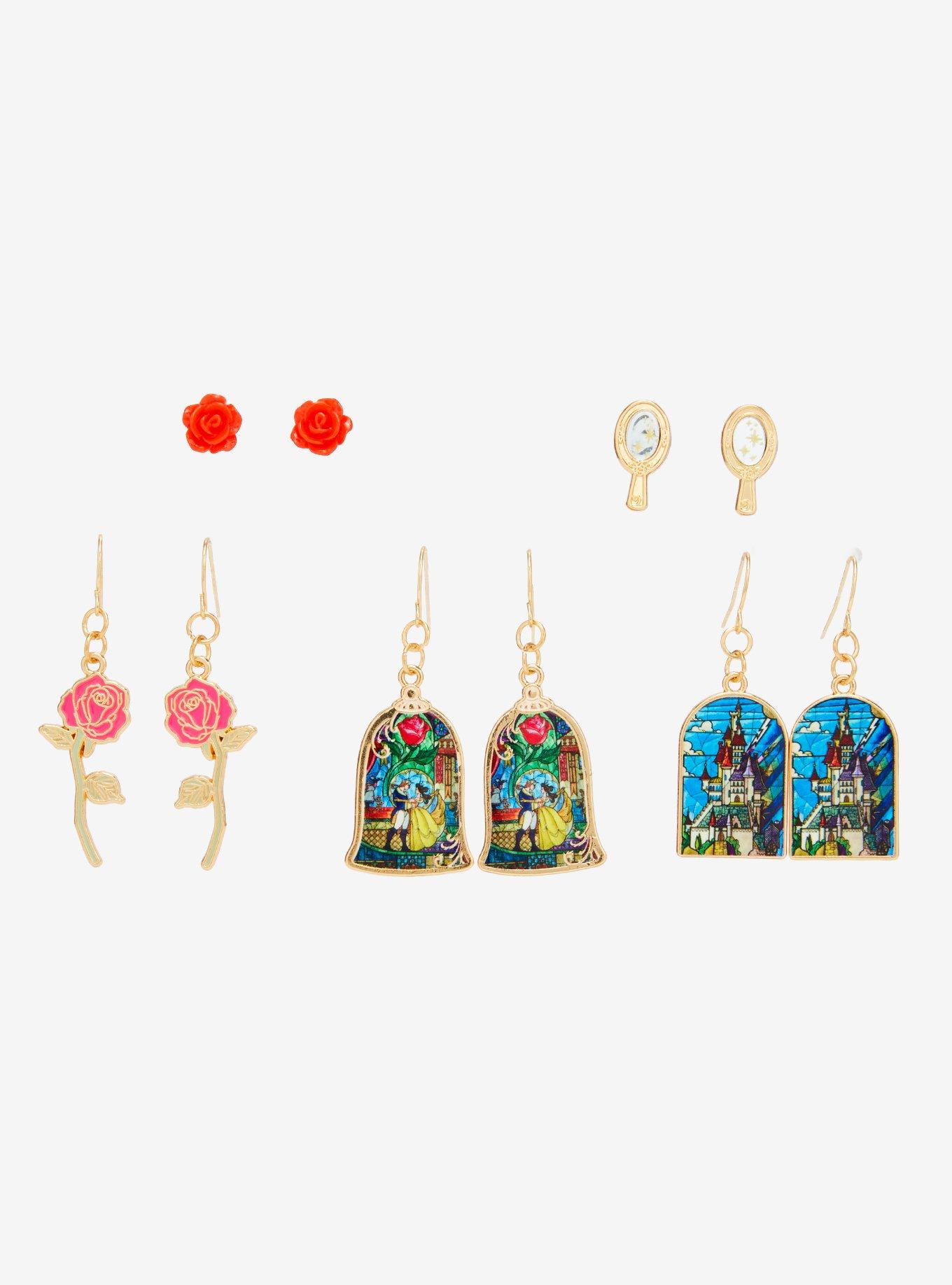 Disney Beauty and the Beast Stained Glass Earring Set &mdash; BoxLunch Exclusive, , alternate - view 2