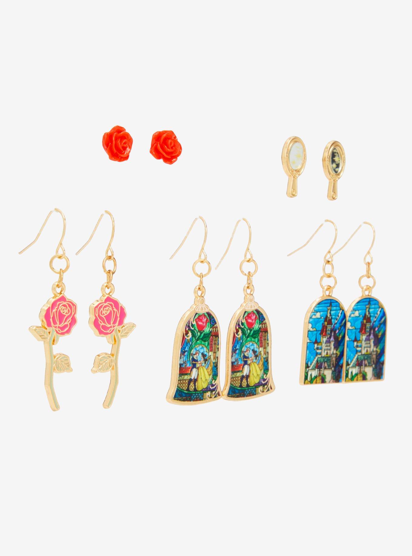 Disney Beauty and the Beast Stained Glass Earring Set &mdash; BoxLunch Exclusive, , alternate - view 3