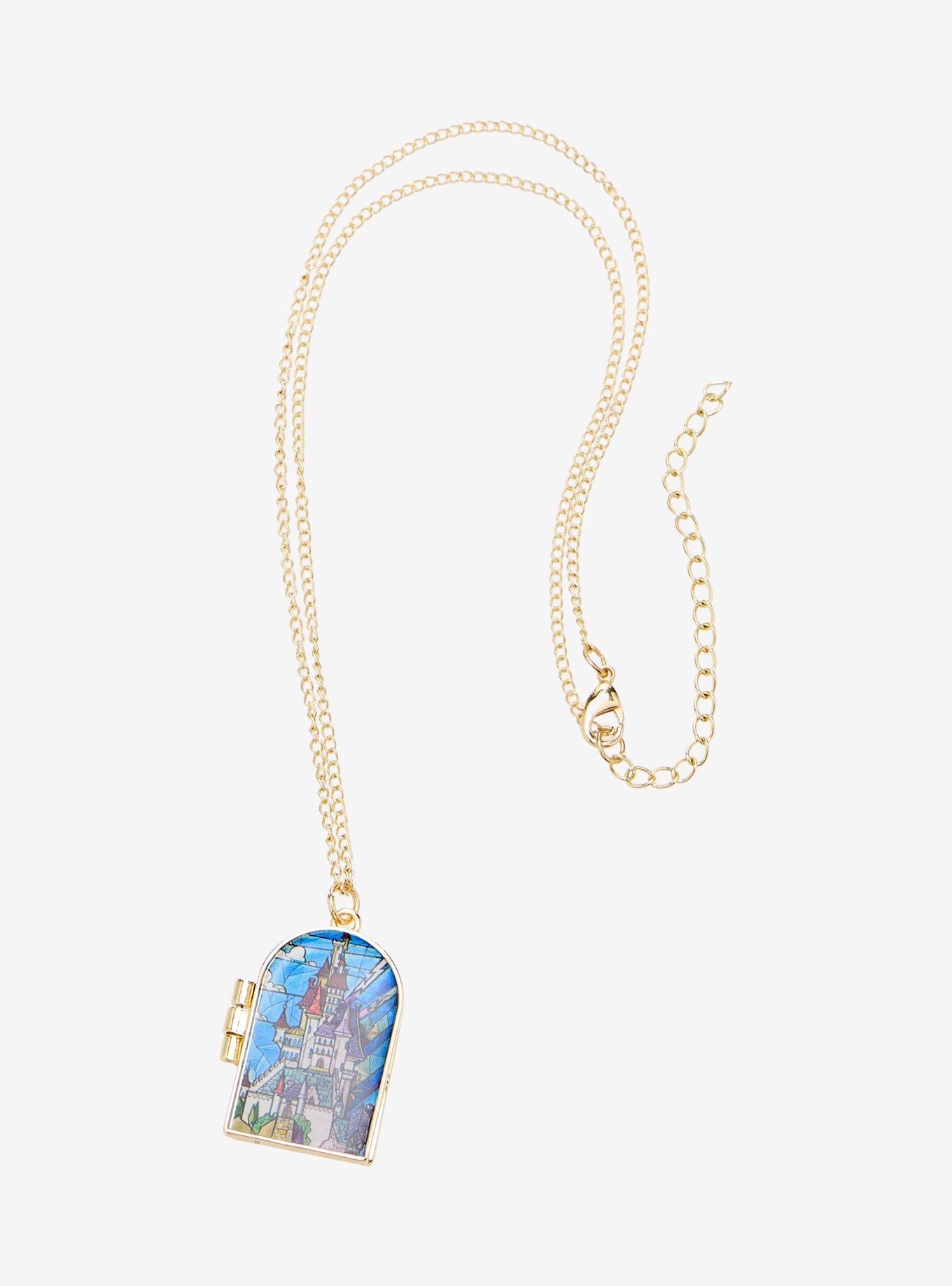 Disney Princess Beauty and the Beast Magnetic Locket Necklace - BoxLunch Exclusive