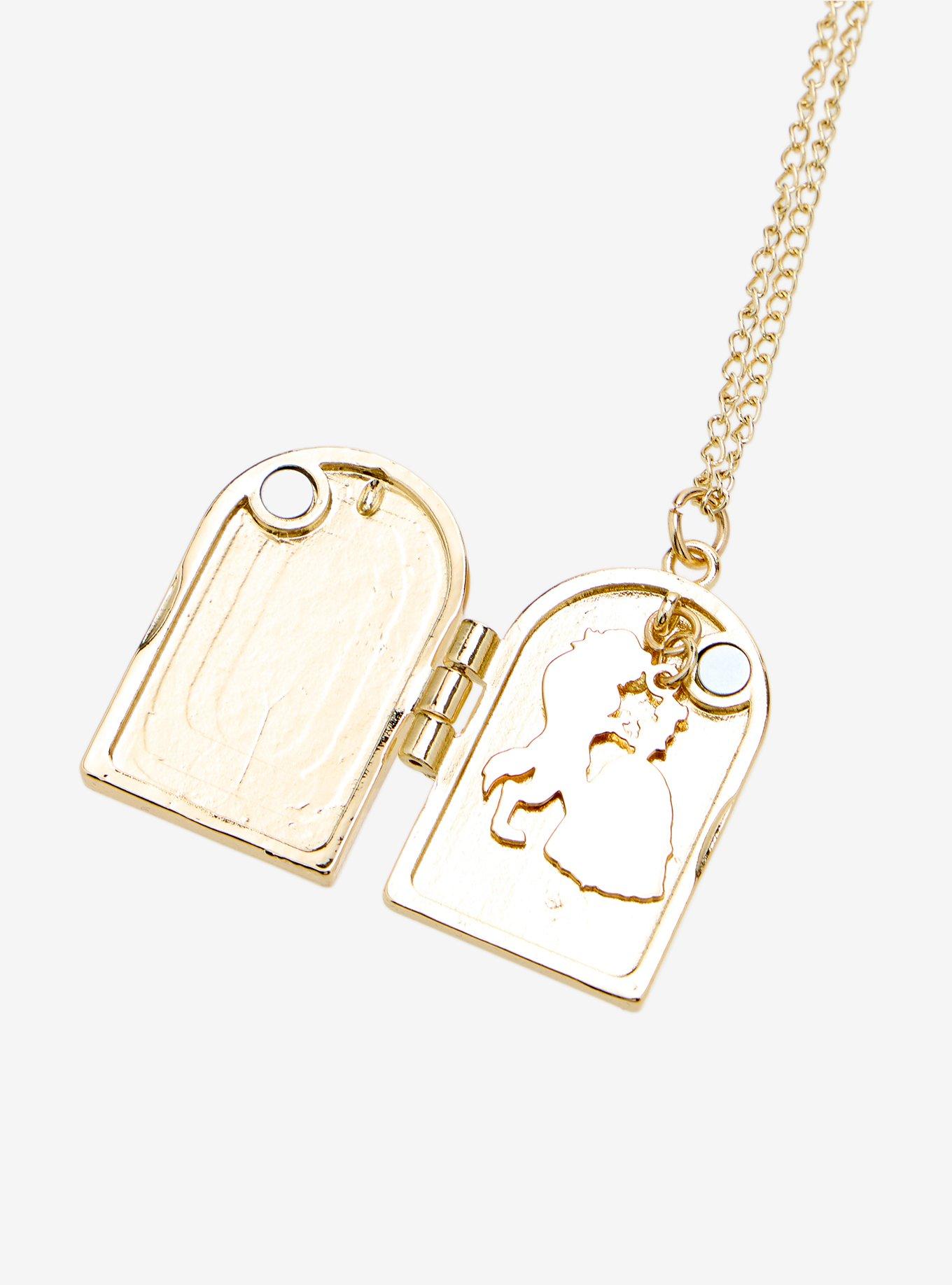 Disney Princess Beauty and the Beast Magnetic Locket Necklace - BoxLunch Exclusive, , alternate - view 3