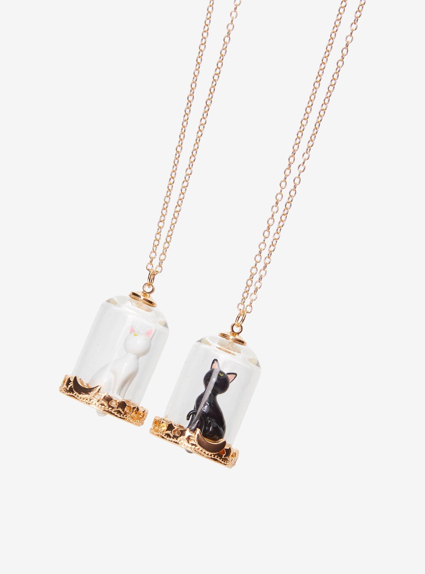 Sailor Moon Luna & Artemis Best Friend Necklace Set - BoxLunch Exclusive, , alternate - view 3