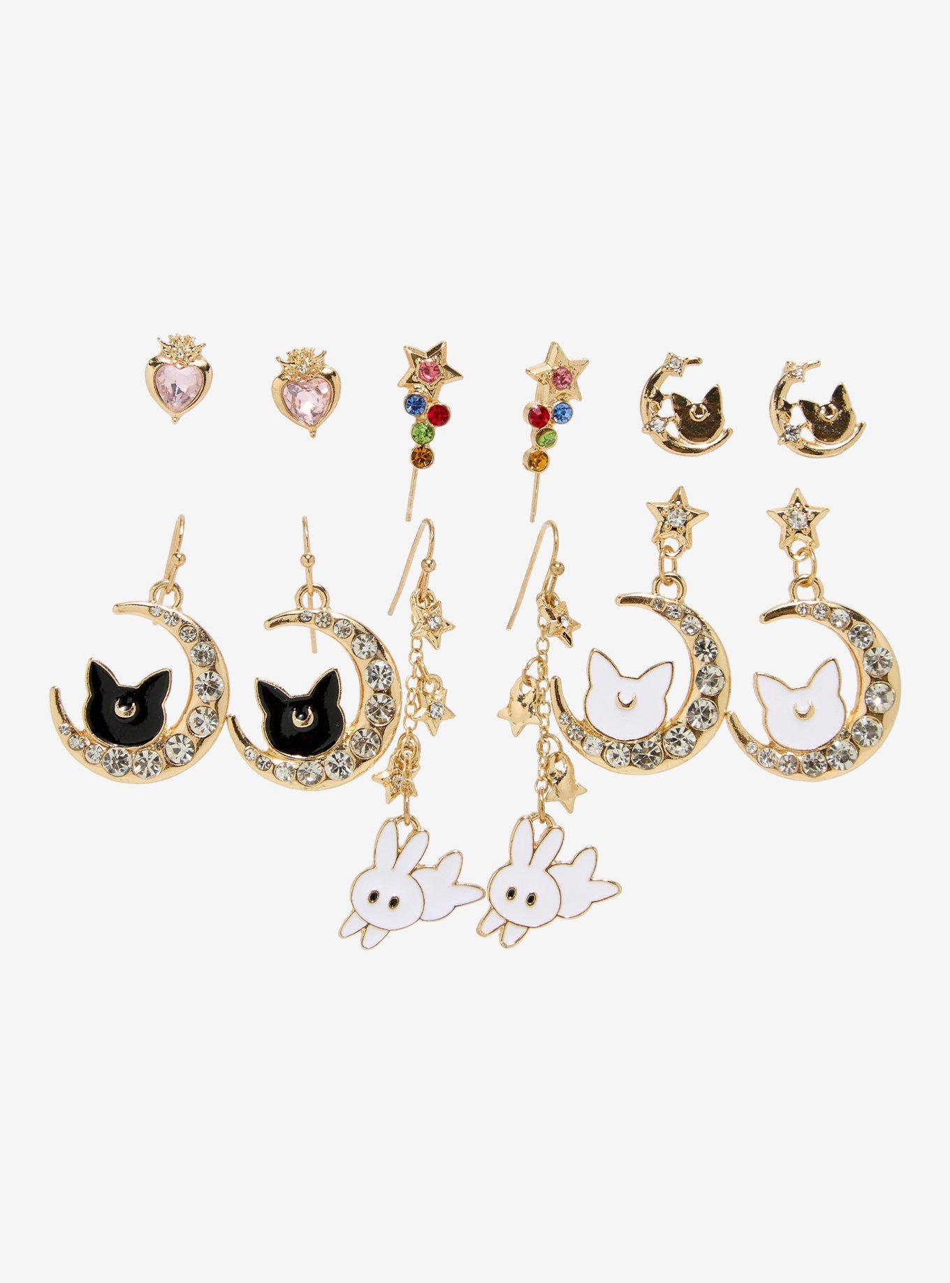 Sailor Moon Luna & Artemis Earring Set - BoxLunch Exclusive, , alternate - view 2