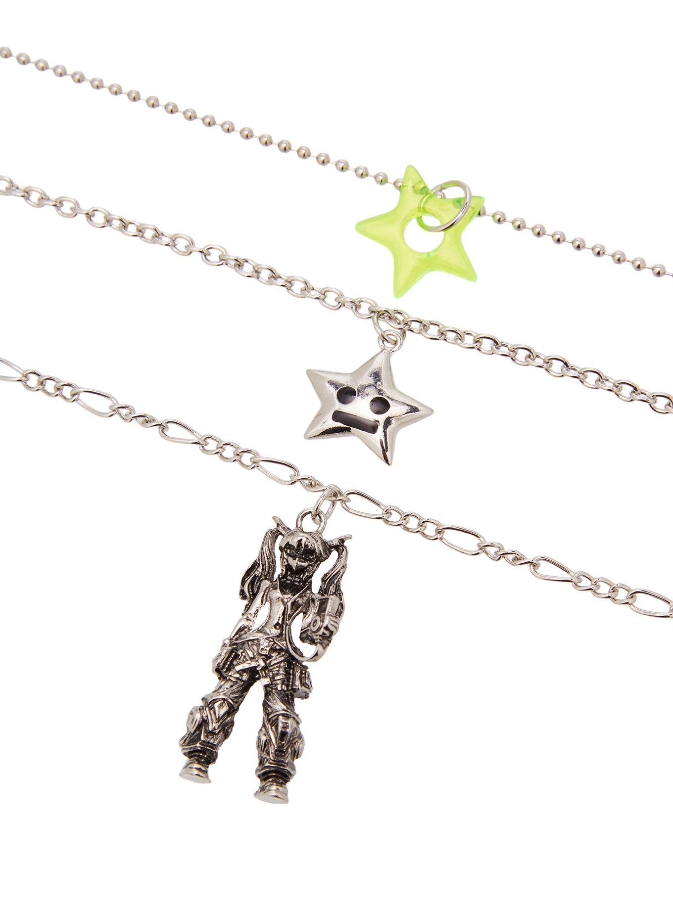 Social Collision Star Anime Girl Necklace Set, , alternate - view 3