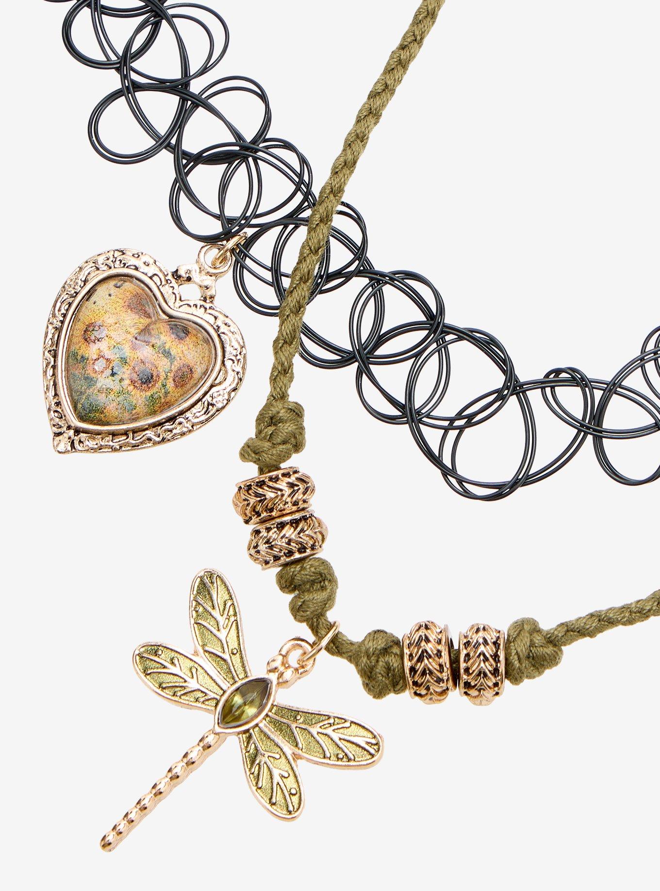 Thorn & Fable Sunflower Dragonfly Choker Set, , alternate - view 3