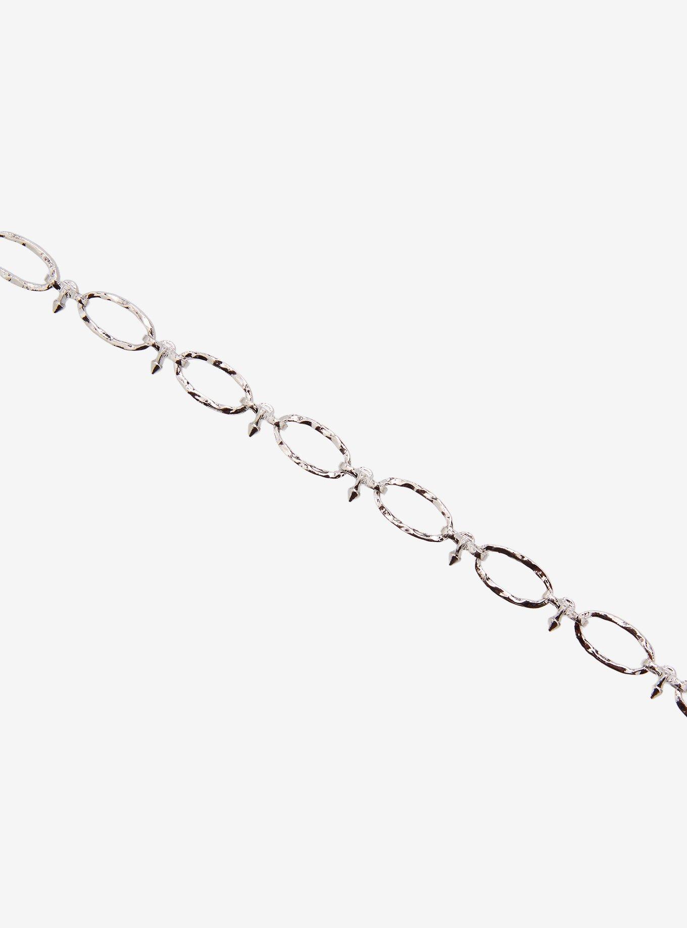 Social Collision Spike Chain Link Choker, , alternate - view 3