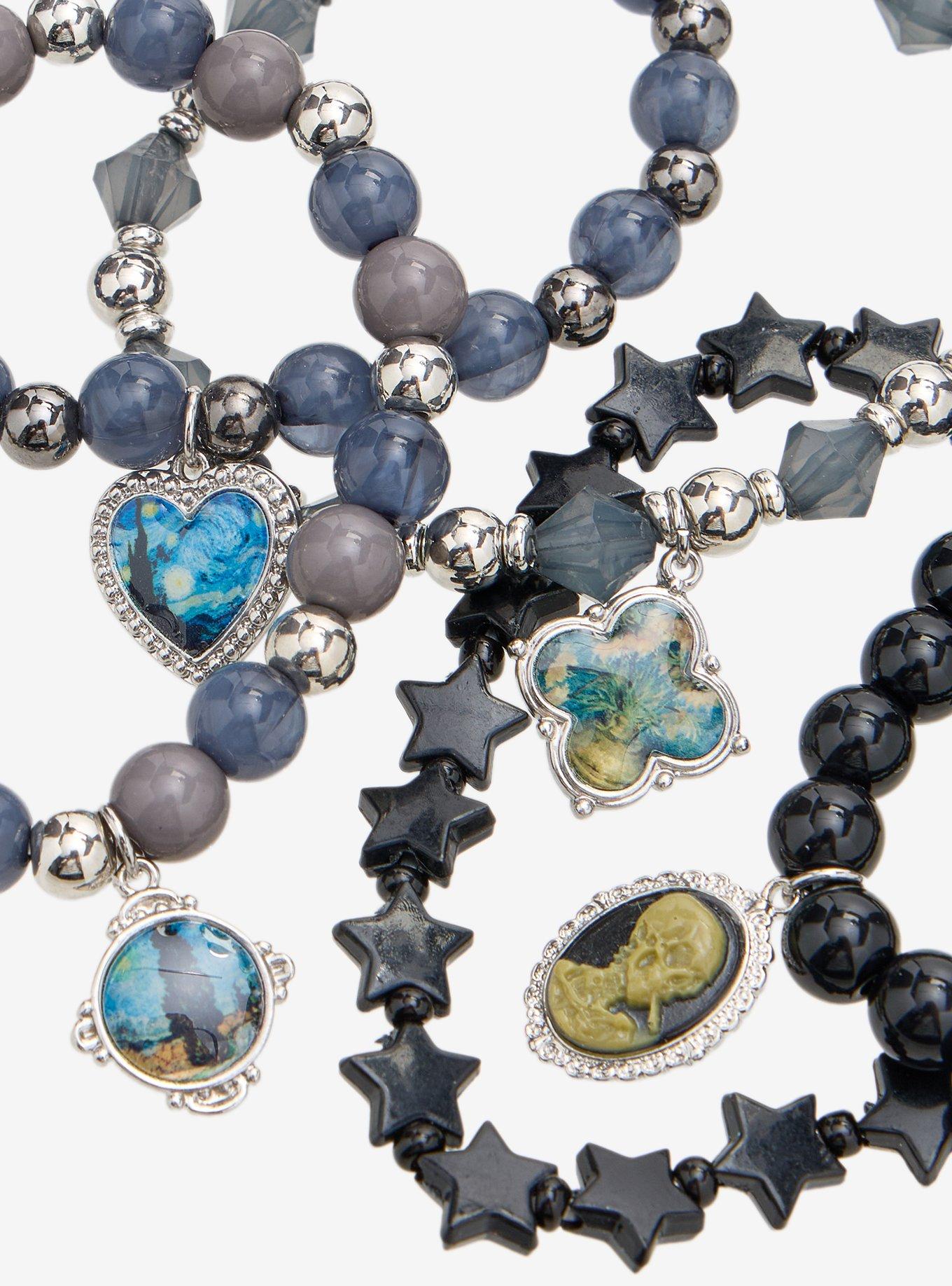 Thorn & Fable Vincent Van Gogh Art Bead Bracelet Set, , alternate - view 3