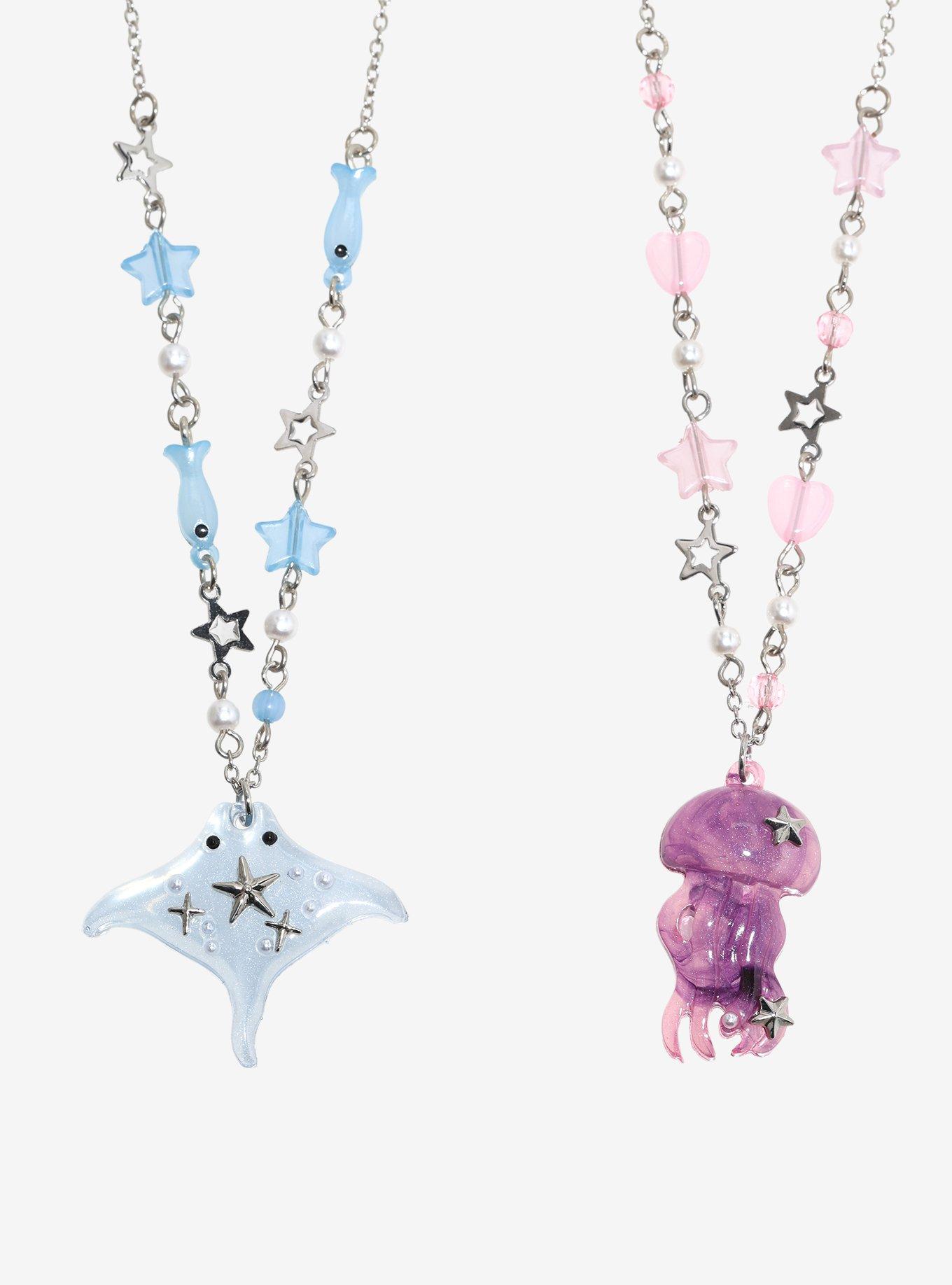Sweet Society Jellyfish Manta Ray Best Friend Necklace Set, , alternate - view 3