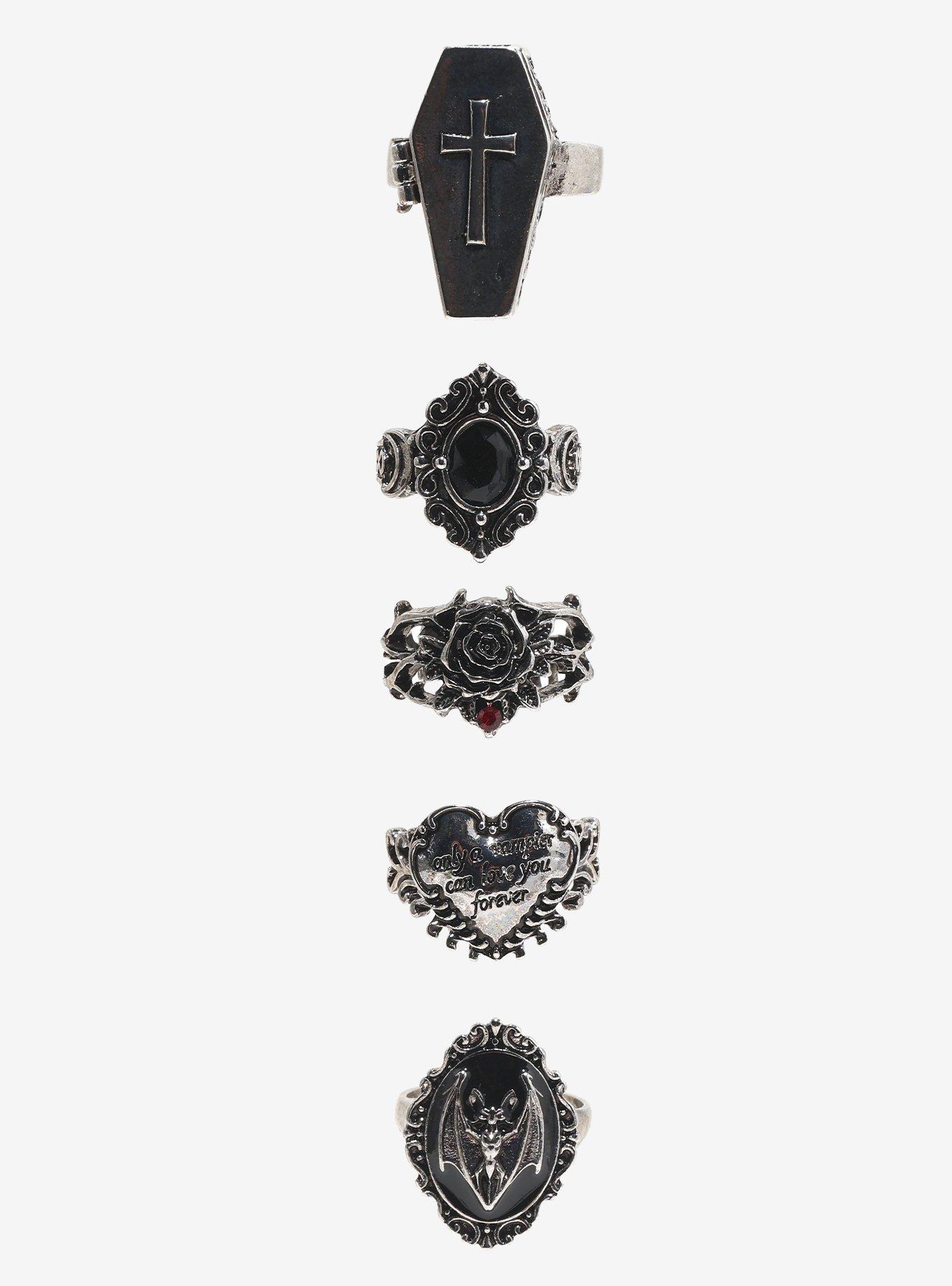 Cosmic Aura Vampire Coffin Ring Set, , alternate - view 2