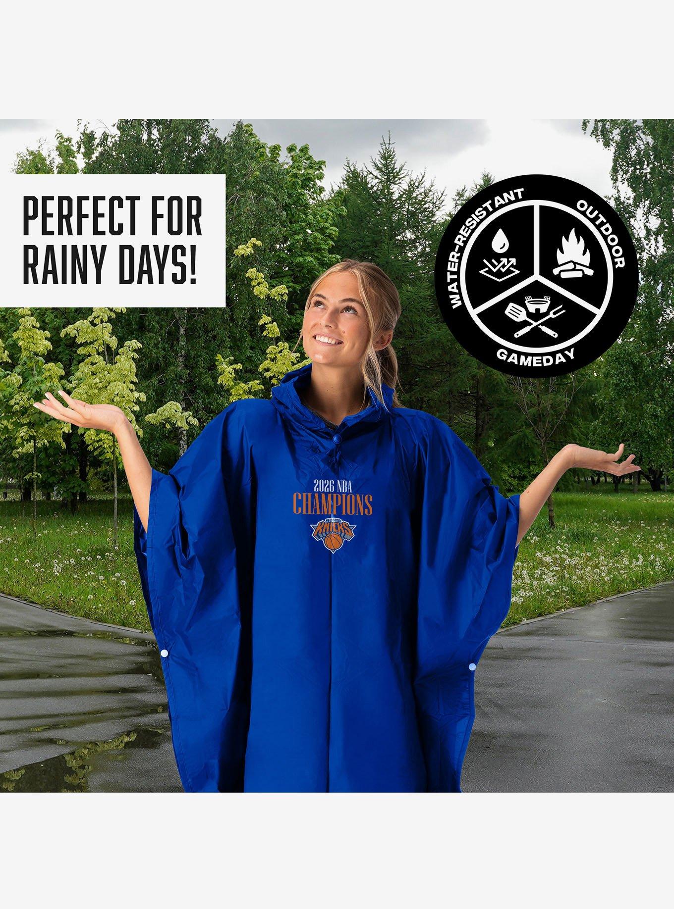New York Knicks 2026 NBA Champions Regal Royal Rain Poncho with Mesh Bag, , alternate - view 4
