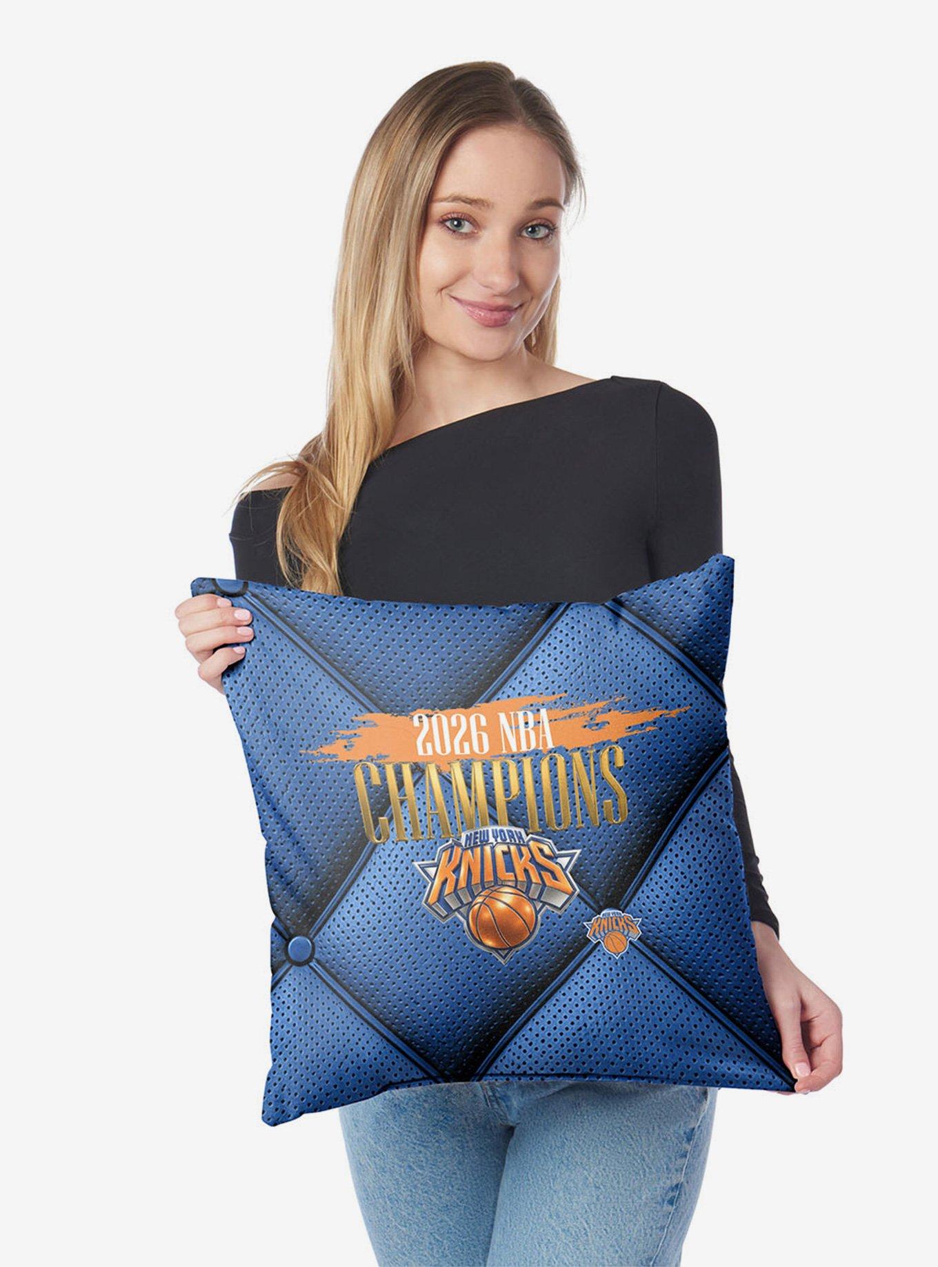 New York Knicks 2026 NBA Champions Imperial Throw Pillow, , hi-res