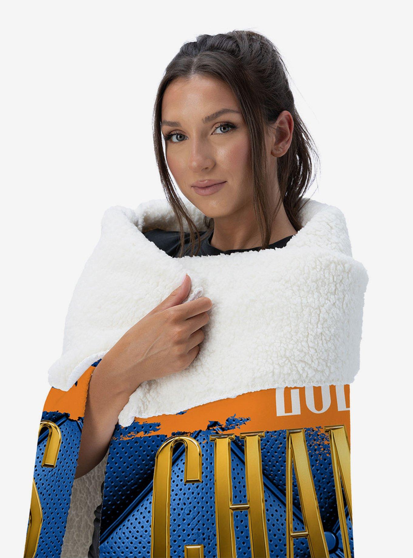 New York Knicks 2026 NBA Champions Noble Silk Touch Sherpa Throw Blanket, , alternate - view 3