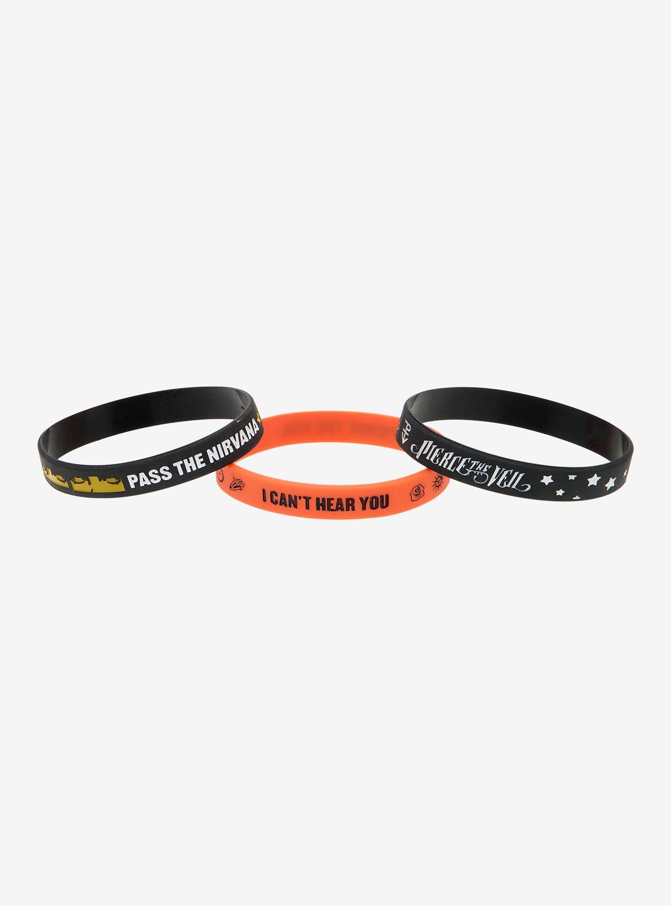 Pierce The Veil Pass The Nirvana Rubber Bracelet Set, , alternate - view 2